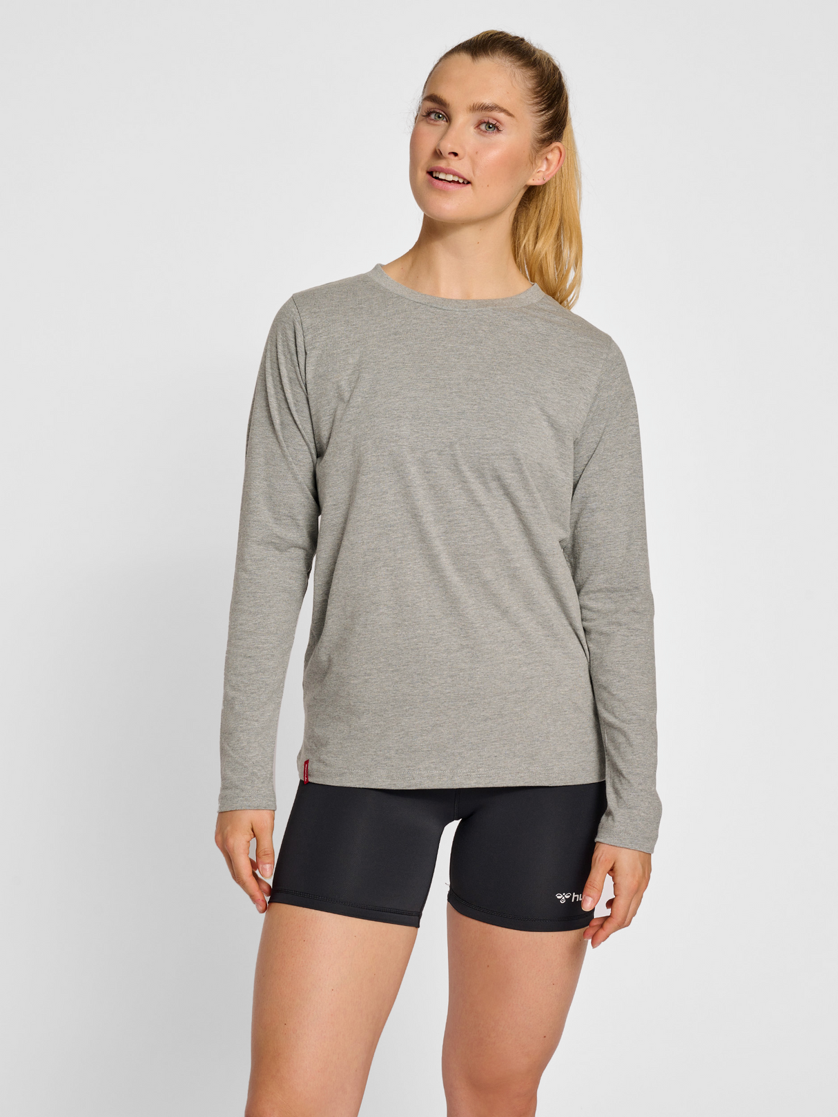 hummel Women's Red Basic Long Sleeve T-Shirt-5