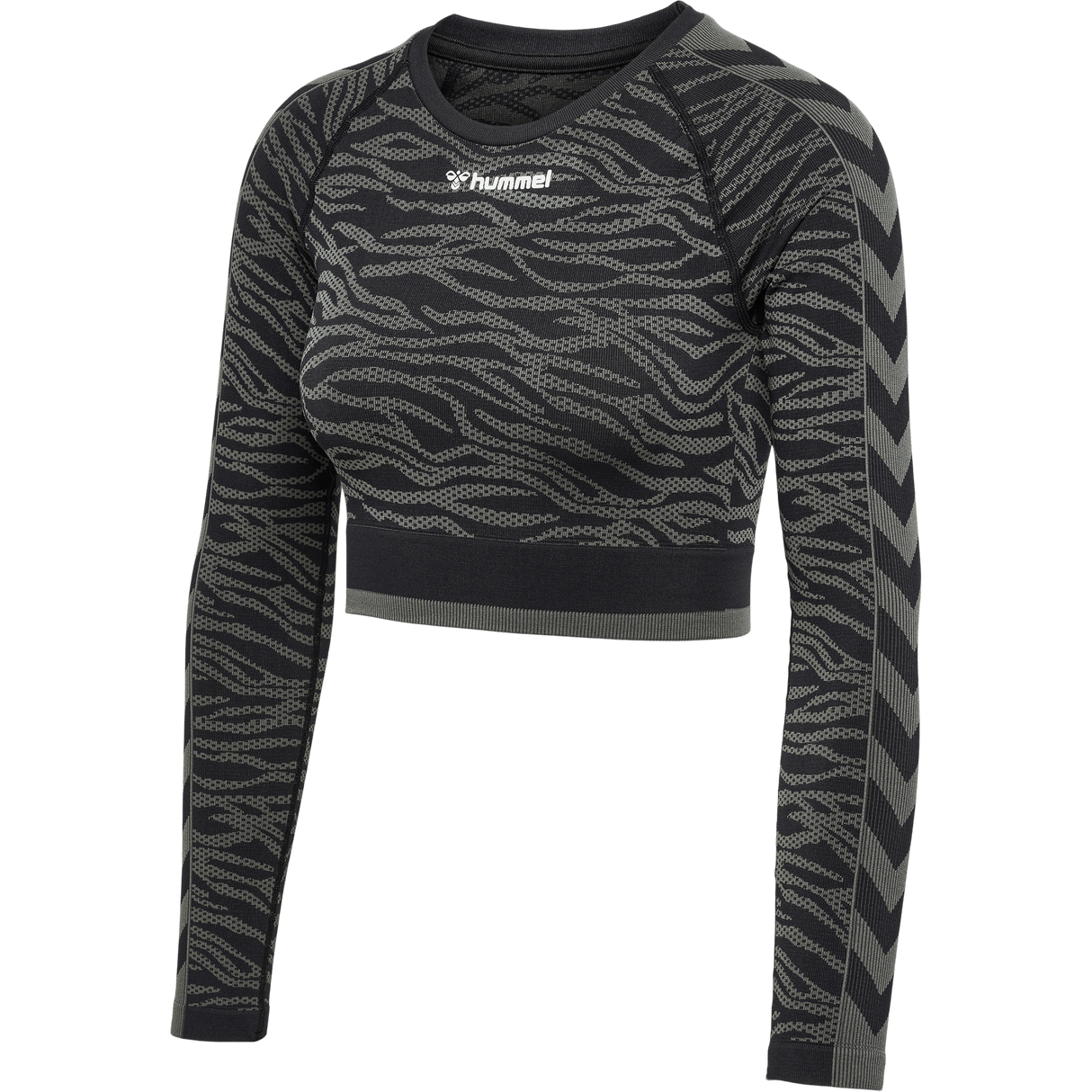 hummel Women's Mindful Training Saga Seamless Crop T-Shirt Long Sleeve-1