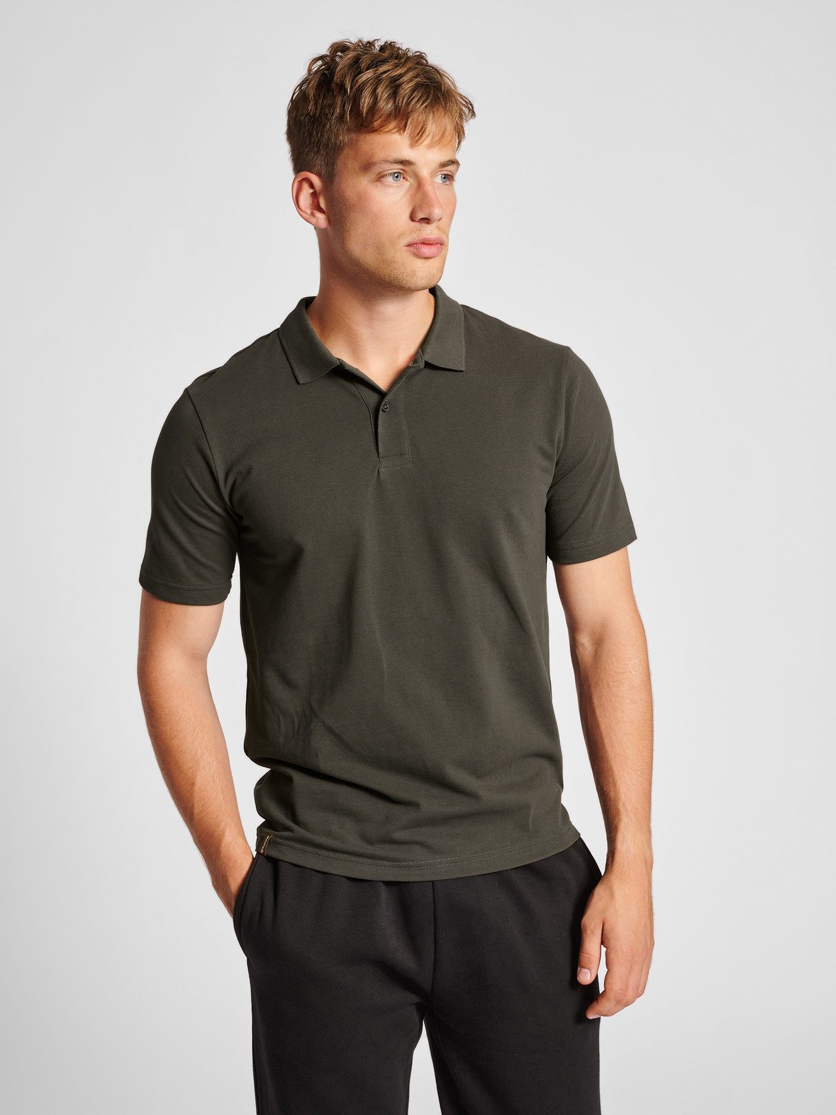 hummel Men's Red Stretch Polo-5