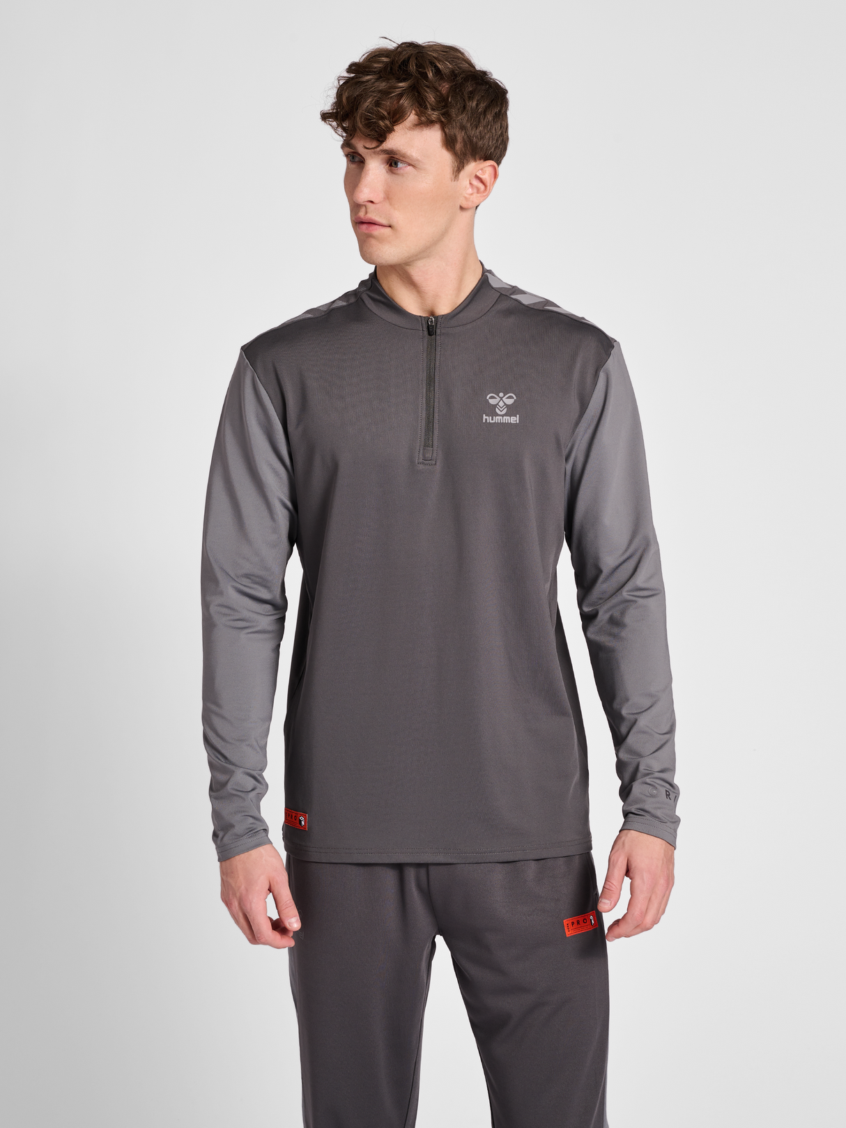 hummel Men's Pro Grid Half Zip Training Long Sleeve-5