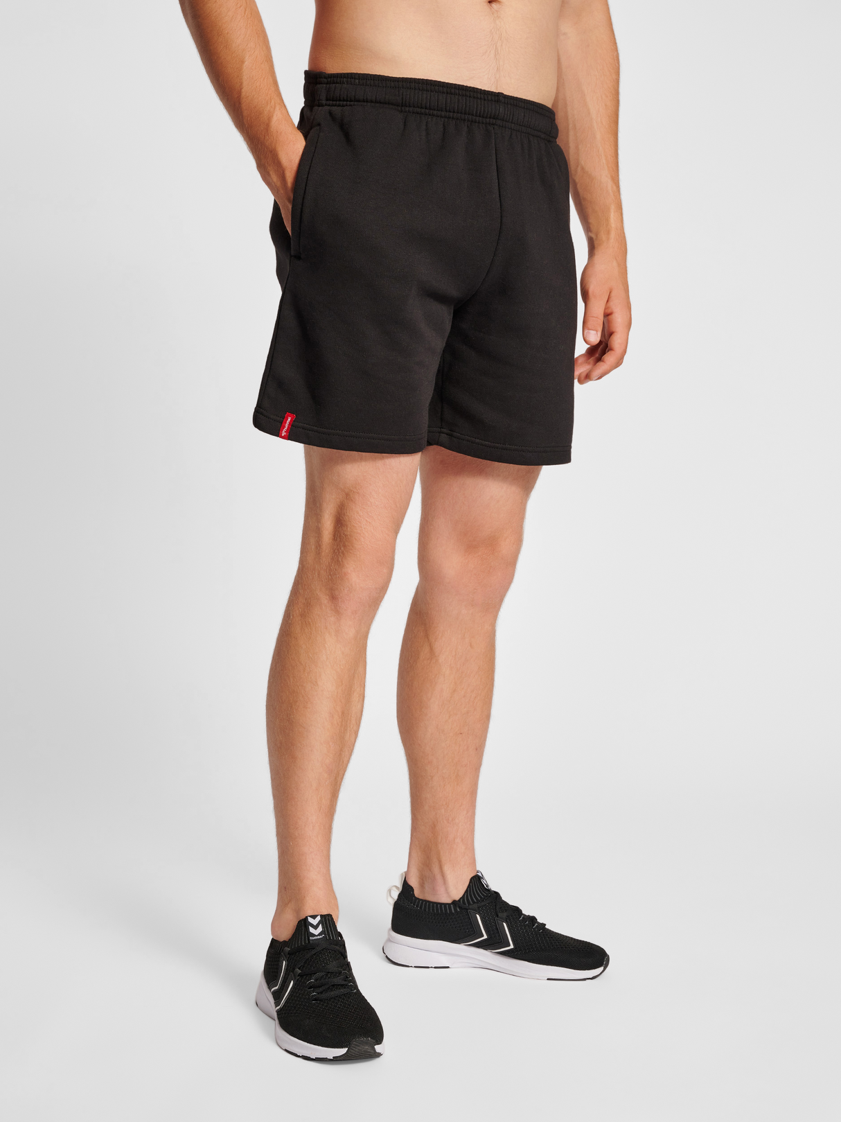 hummel Men's Red Basic Sweat Shorts-5