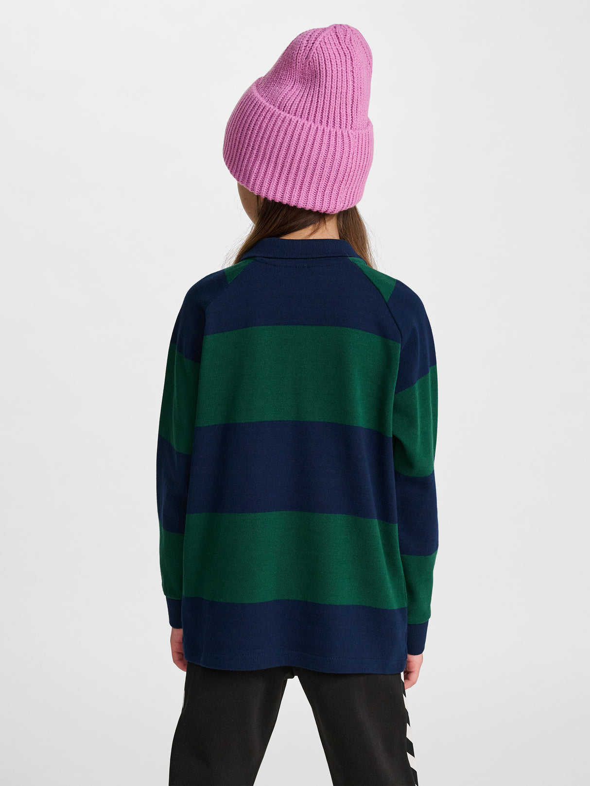 hummel Youth Loose Striped Long Sleeve Polo-6