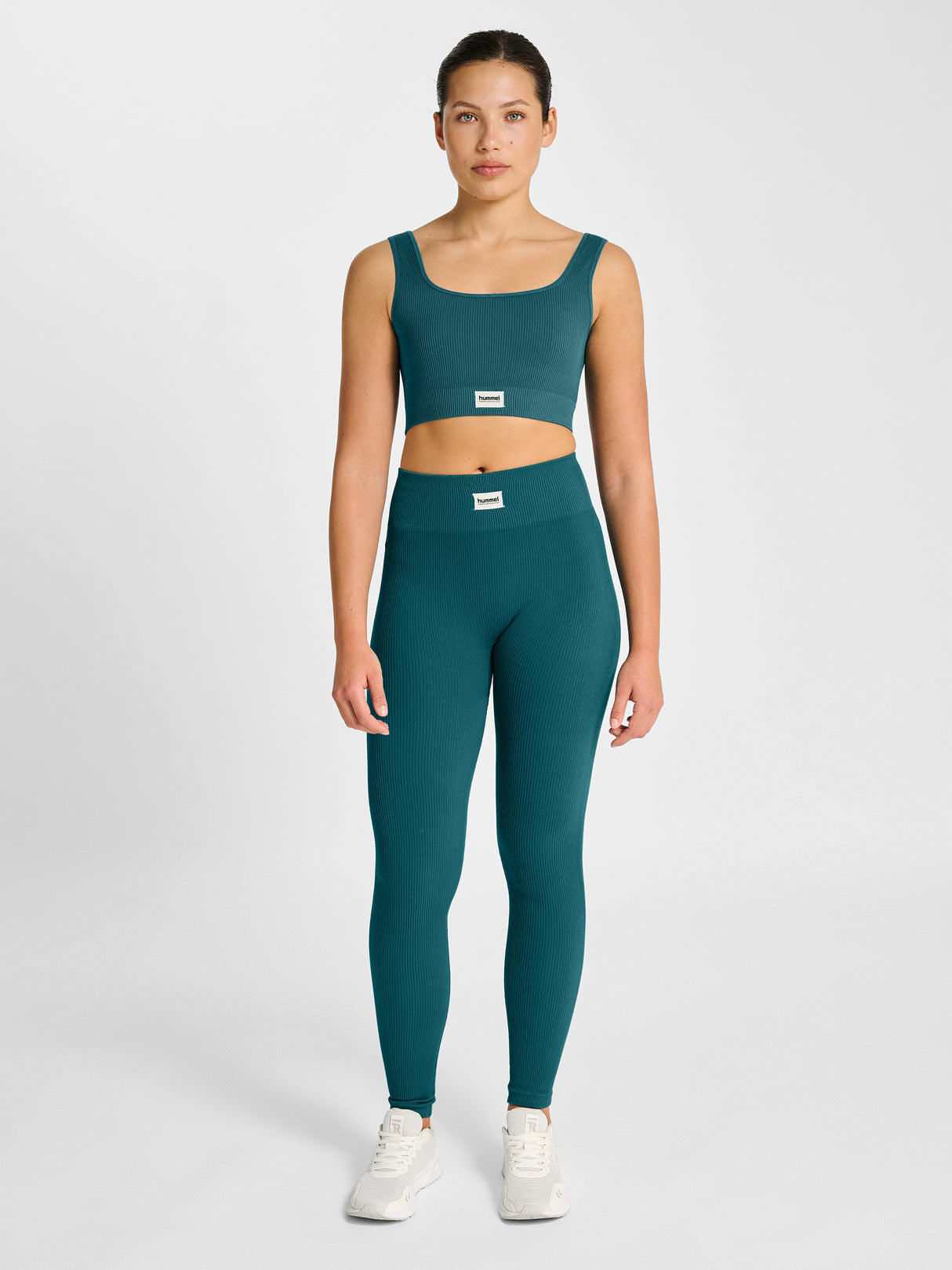 hummel Women's Pulse Seamless Rib Mid Waist Tights-7