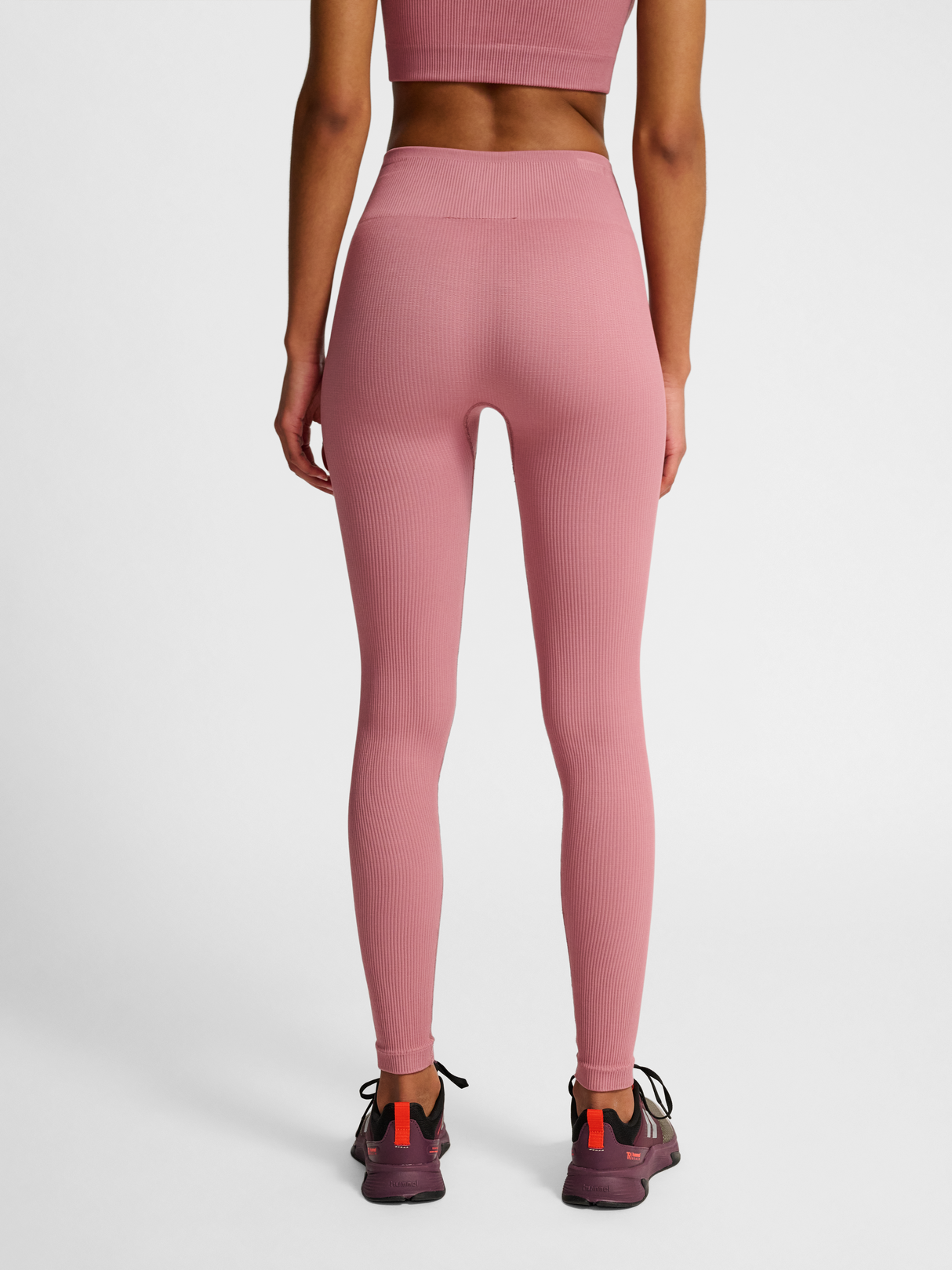 hummel Women's Pulse Seamless Rib Mid Waist Tights-4