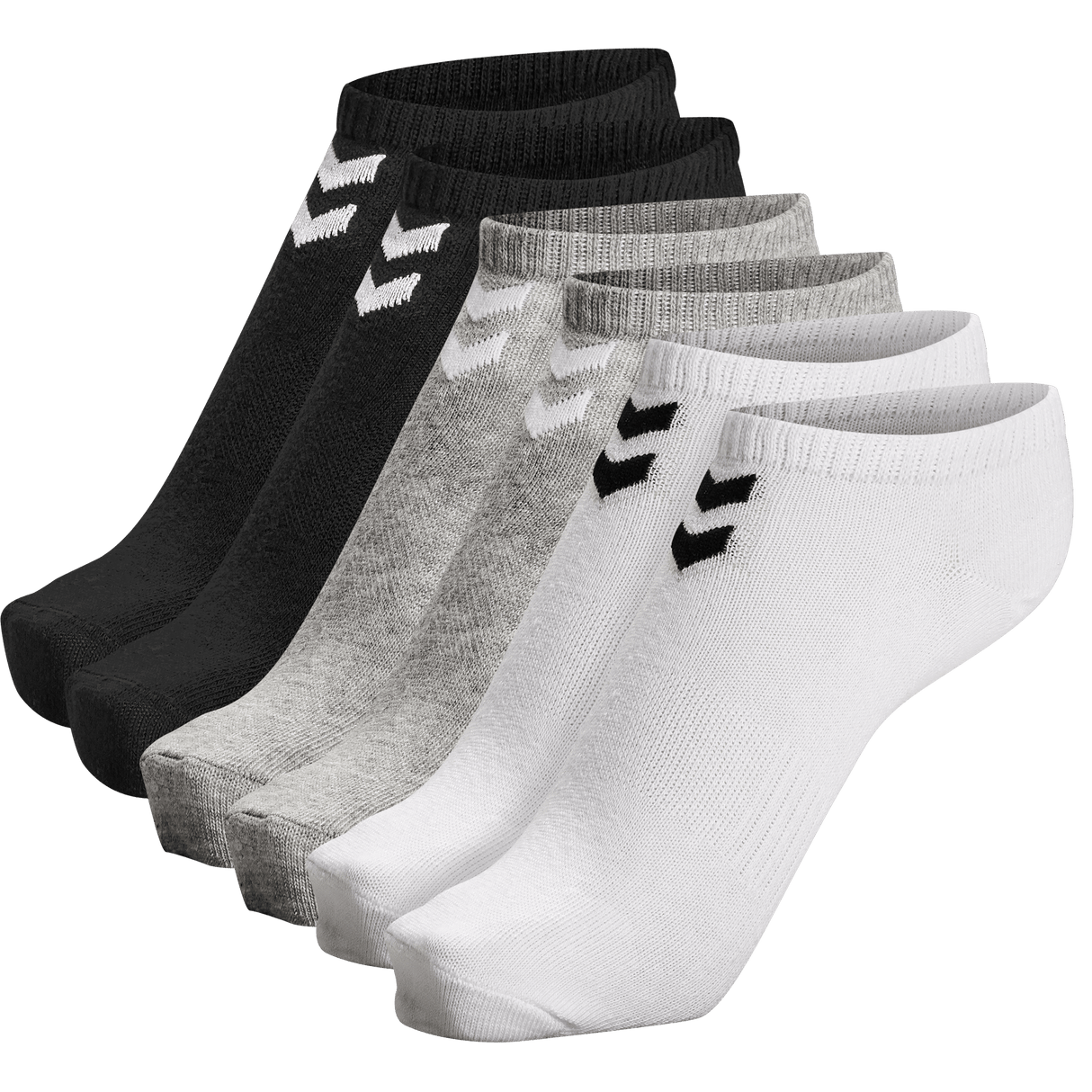 hummel Unisex Chevron 6-Pack Ankle Socks-1