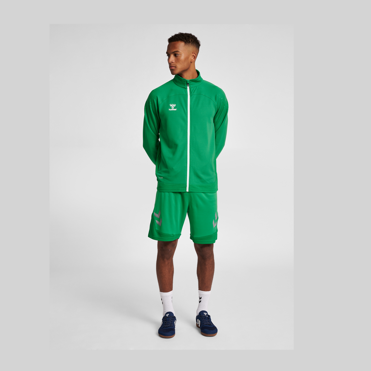 hummel Men's Lead Poly Zip Jacket-4