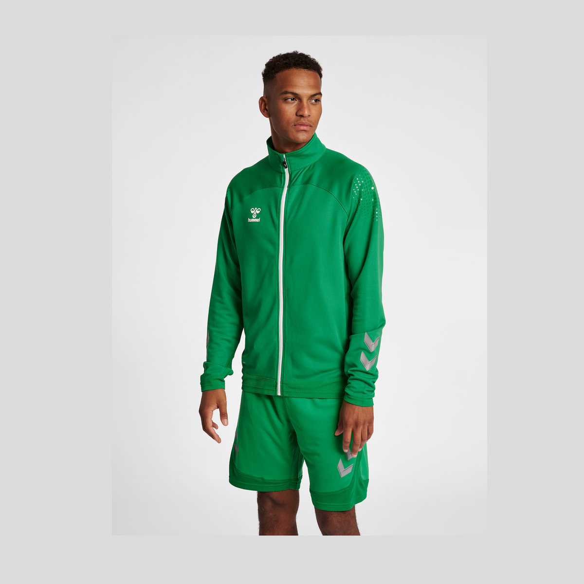 hummel Men's Lead Poly Zip Jacket-5