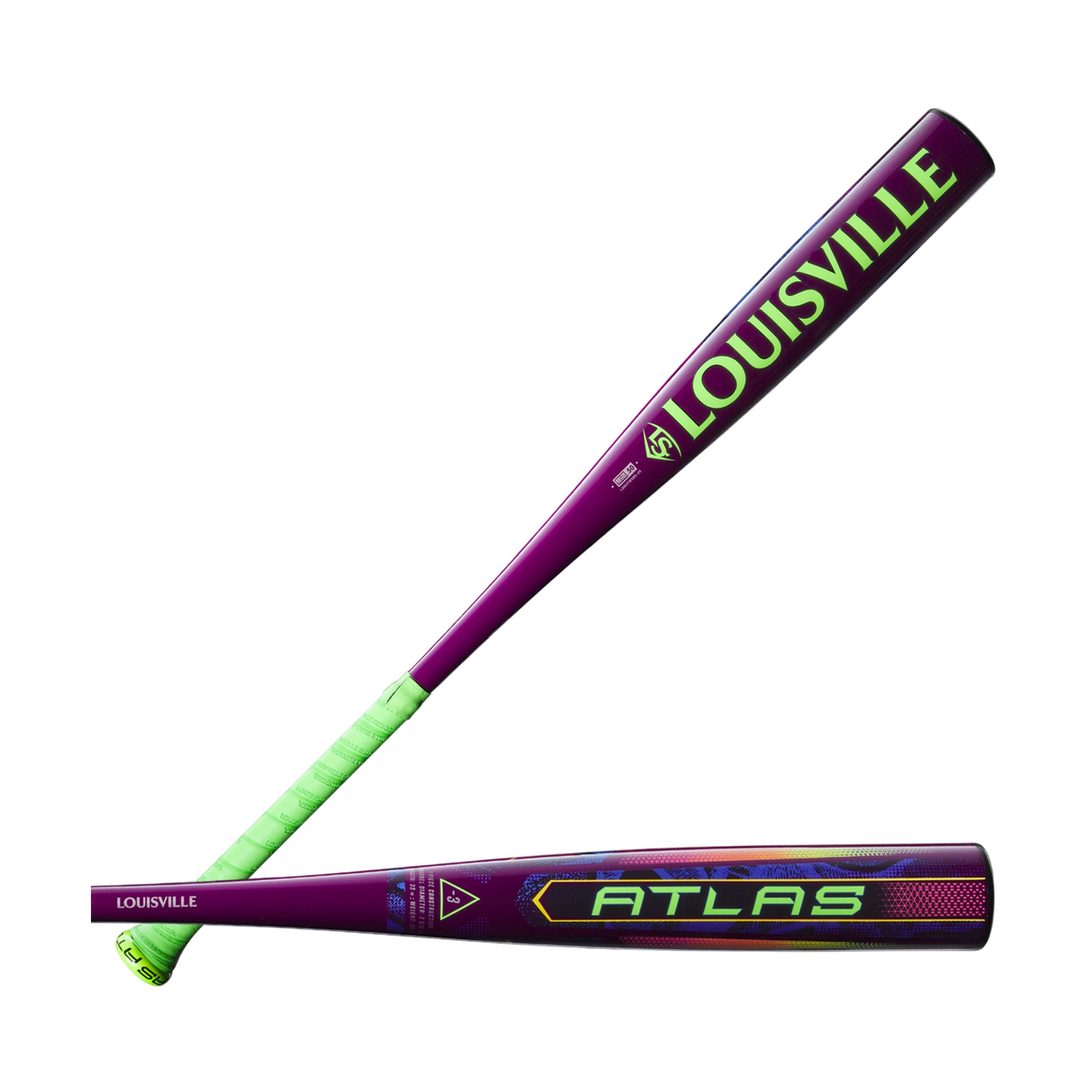 Louisville Slugger 2025 CWS Atlas Neon Energy -3 BBCOR Baseball Bat