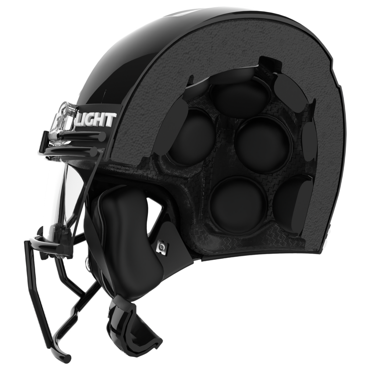 Light Helmets Adult Apache Tomahawk Football Helmet with Attached Facemask-4
