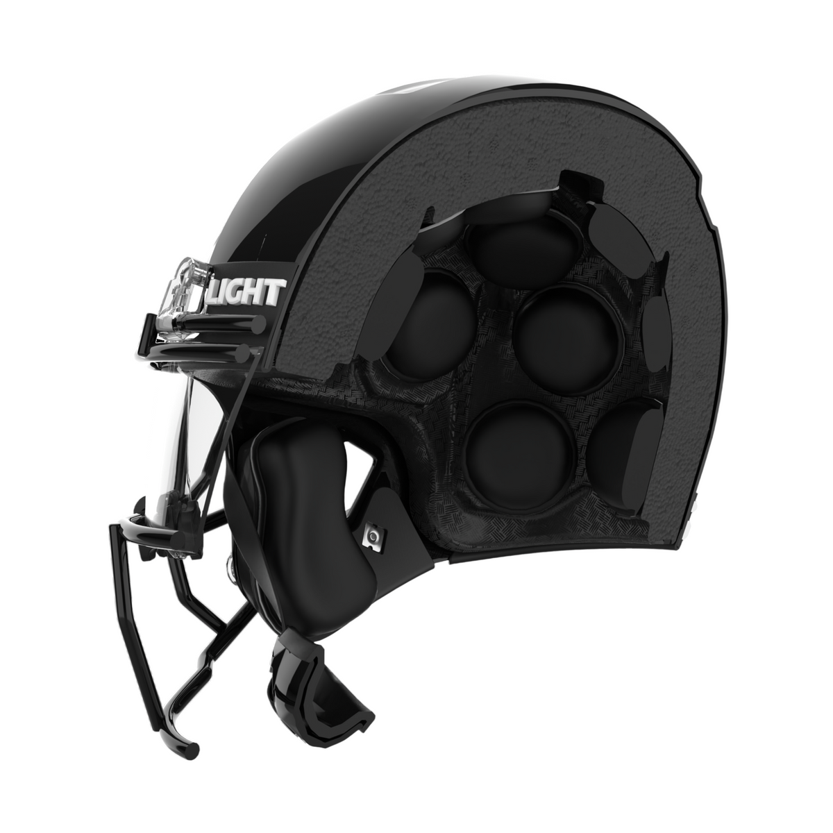 Light Helmets Adult Apache Tomahawk Football Helmet with Attached Facemask-4