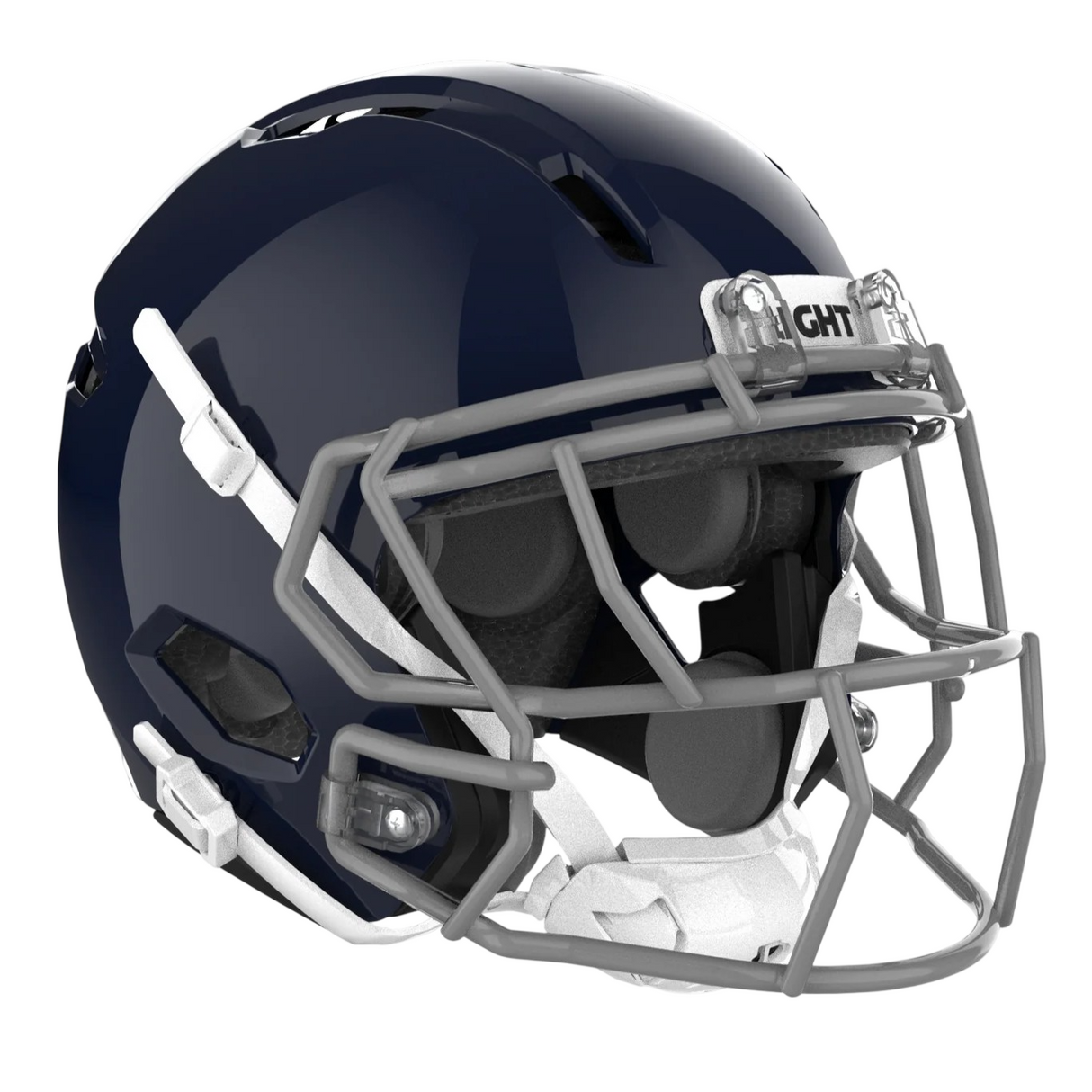 Light Helmets Adult Apache Lightning Football Helmet with Attached Facemask-1