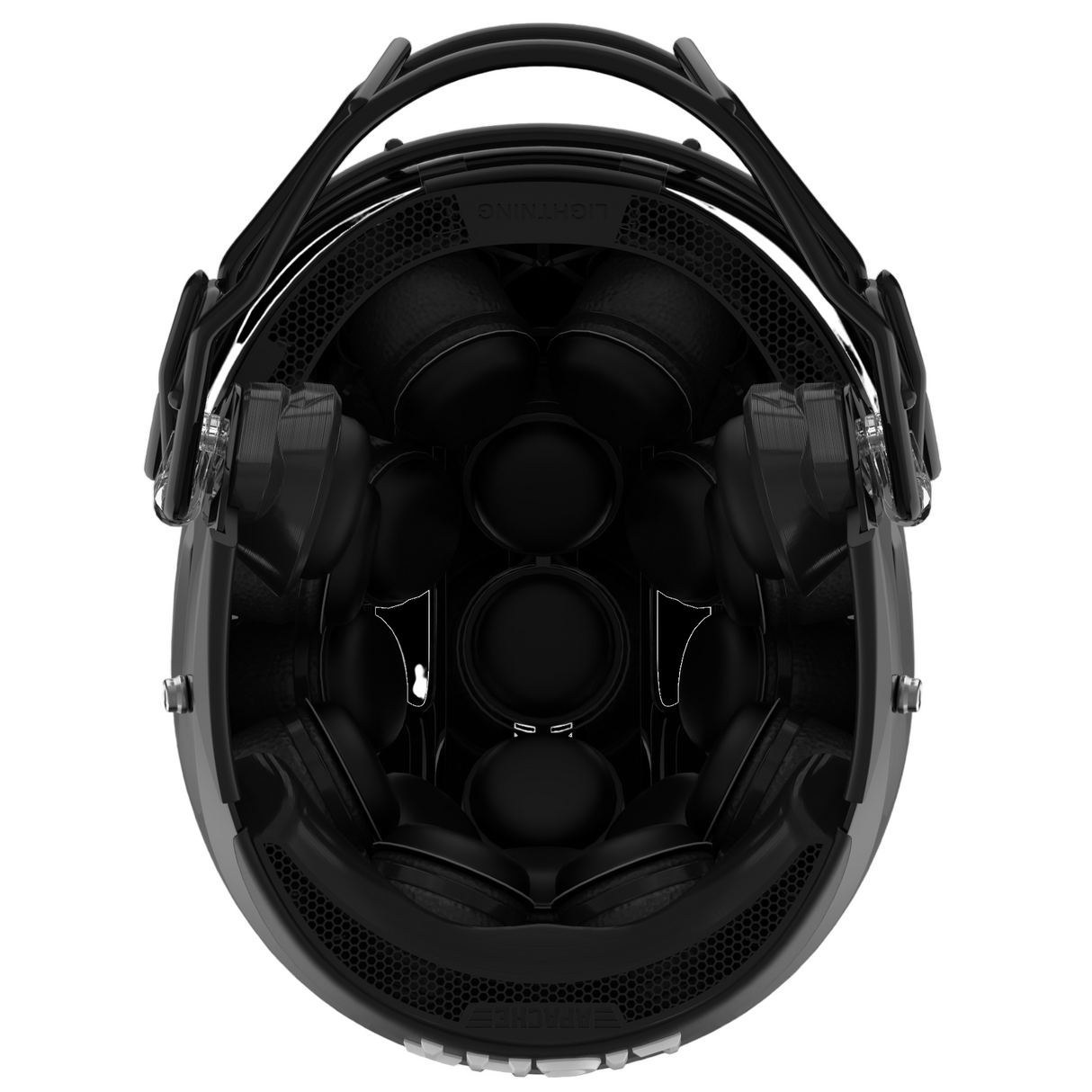 Light Helmets Adult Apache Lightning Football Helmet with Attached Facemask-4