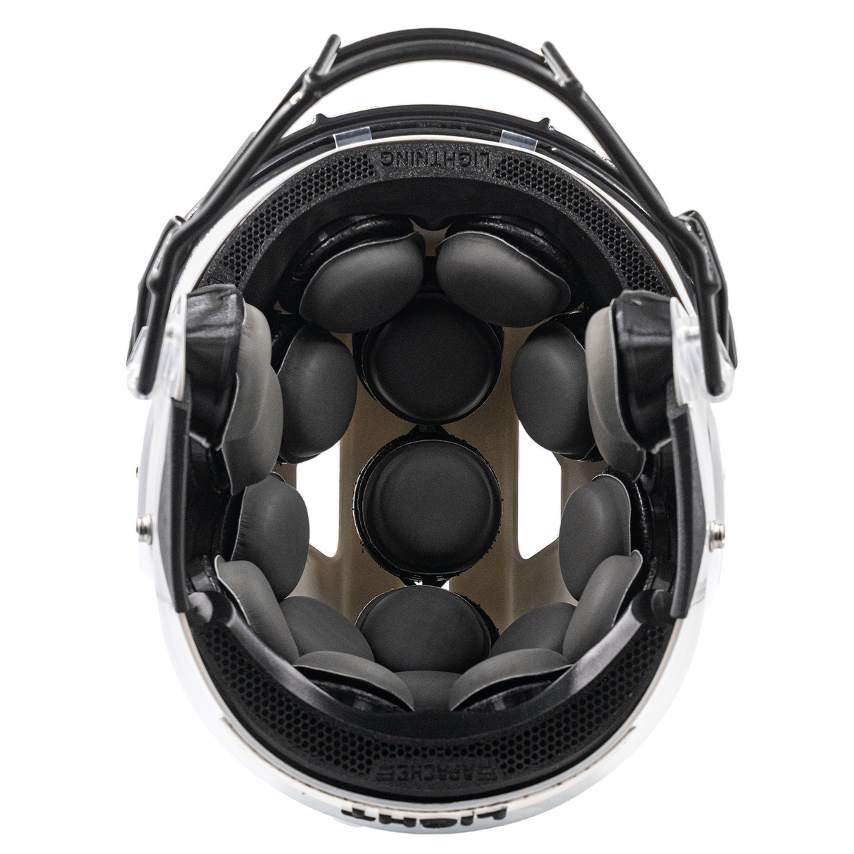 Light Helmets Adult Apache Lightning Football Helmet with Attached Facemask-5