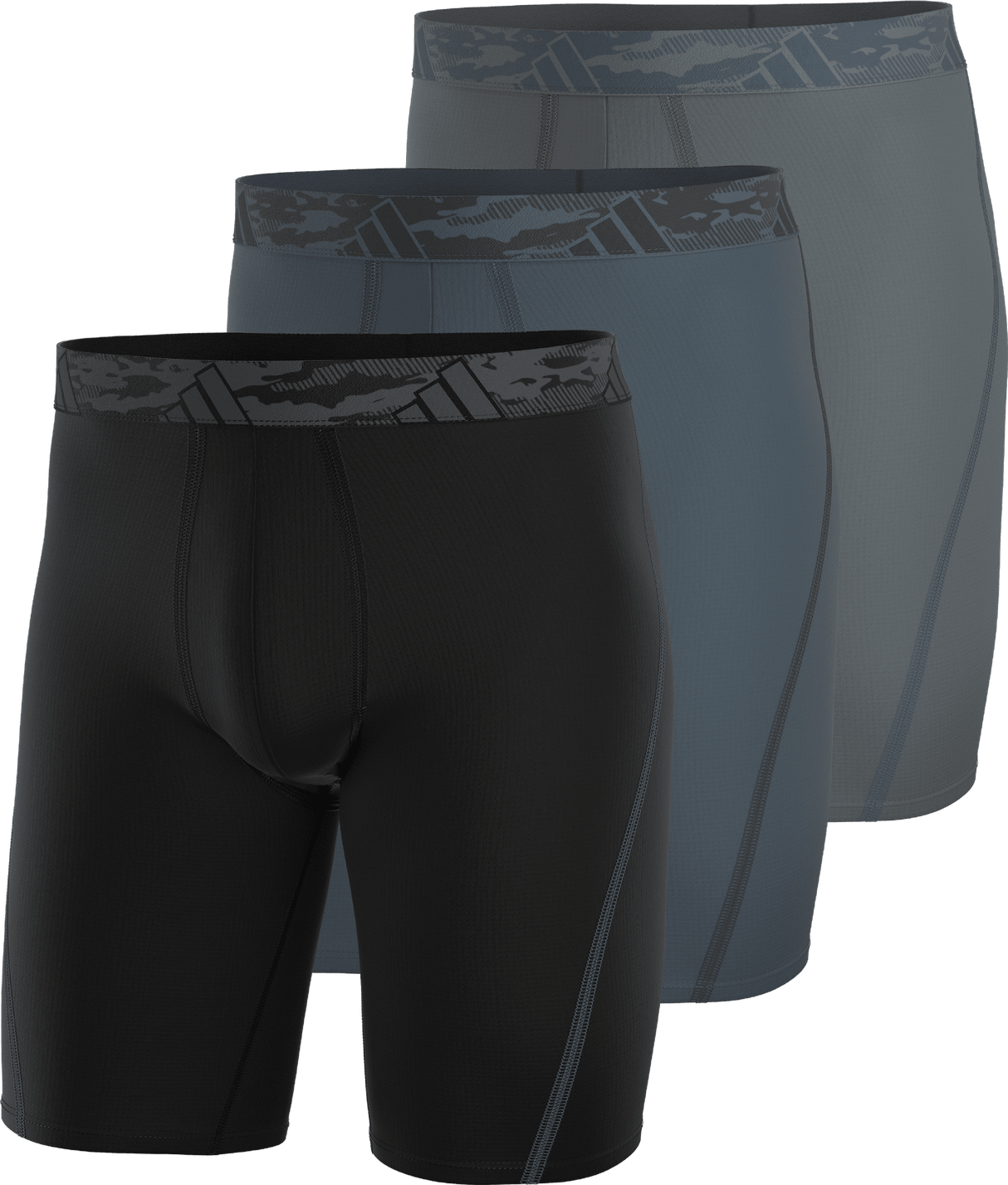 adidas Men's All Day Mesh 3-Pack Long Boxer Brief-1