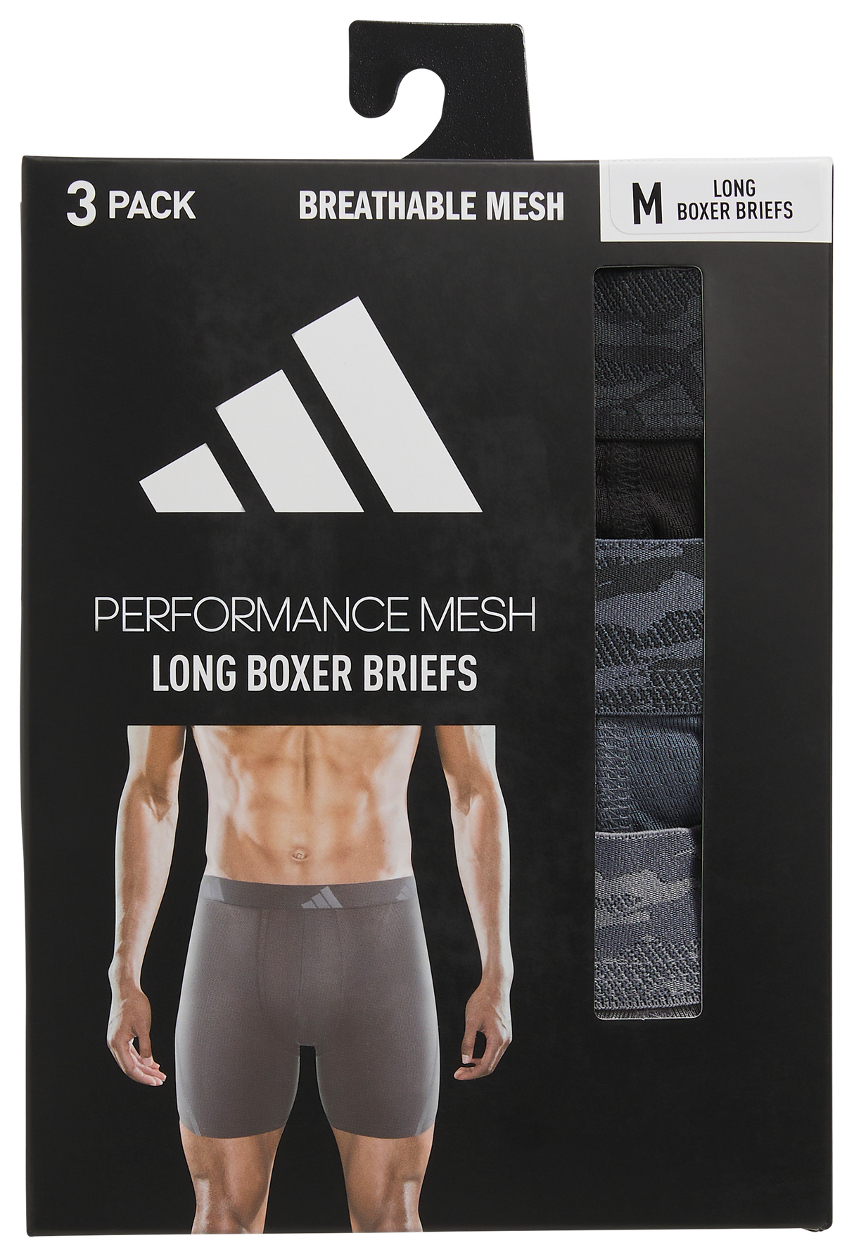 adidas Men's All Day Mesh 3-Pack Long Boxer Brief-8