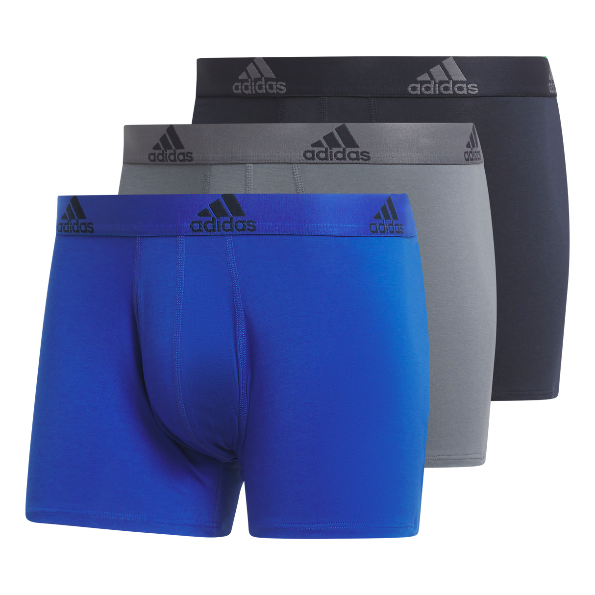 adidas Men's Stretch Cotton 3-Pack Trunk-1