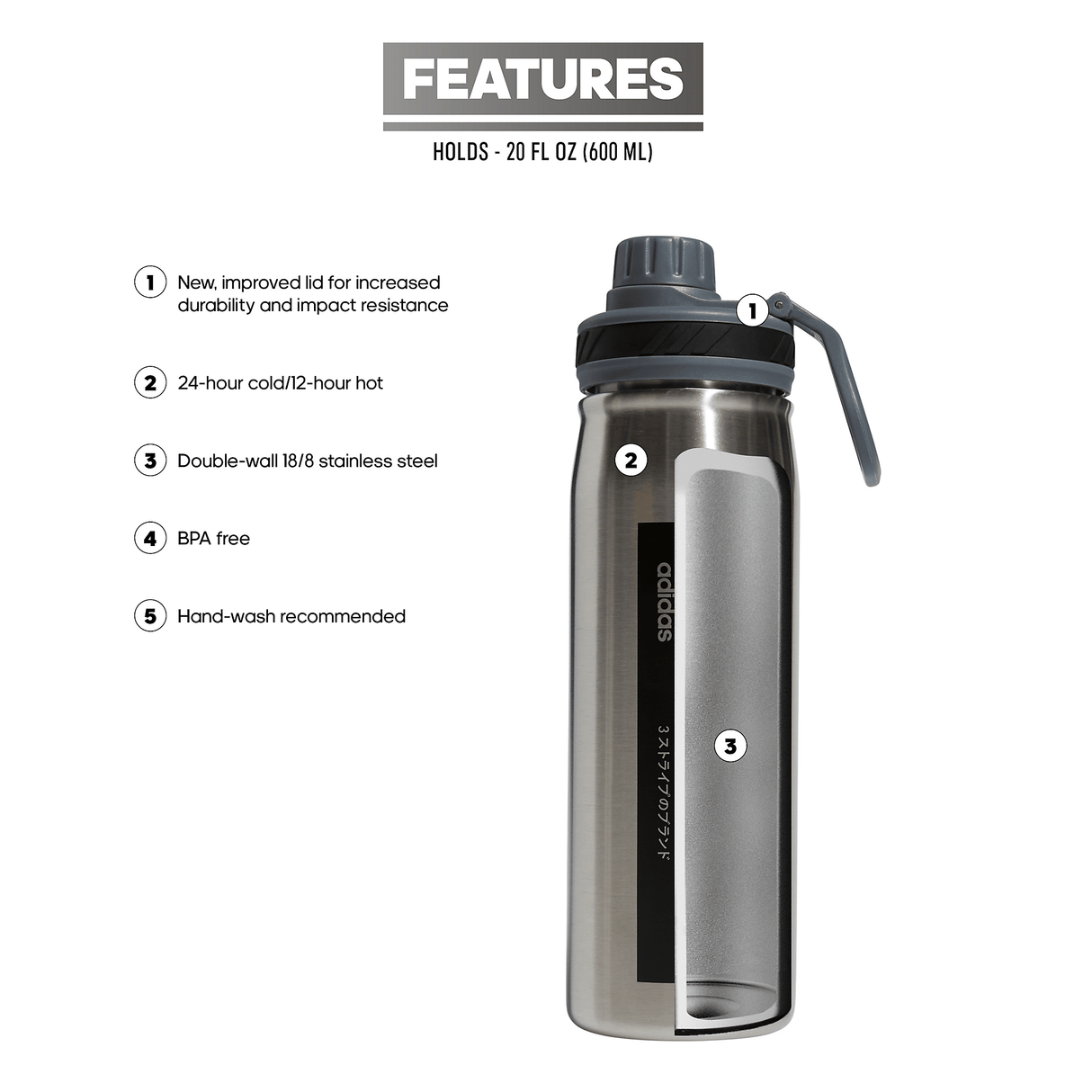 adidas Steel 600 Metal Bottle-2