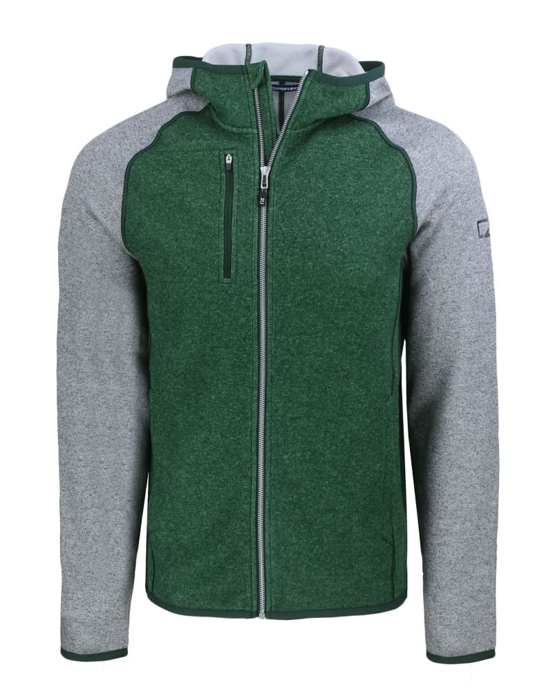 Cutter & Buck Men's Mainsail Sweater-Knit Full Zip Hooded Jacket-8