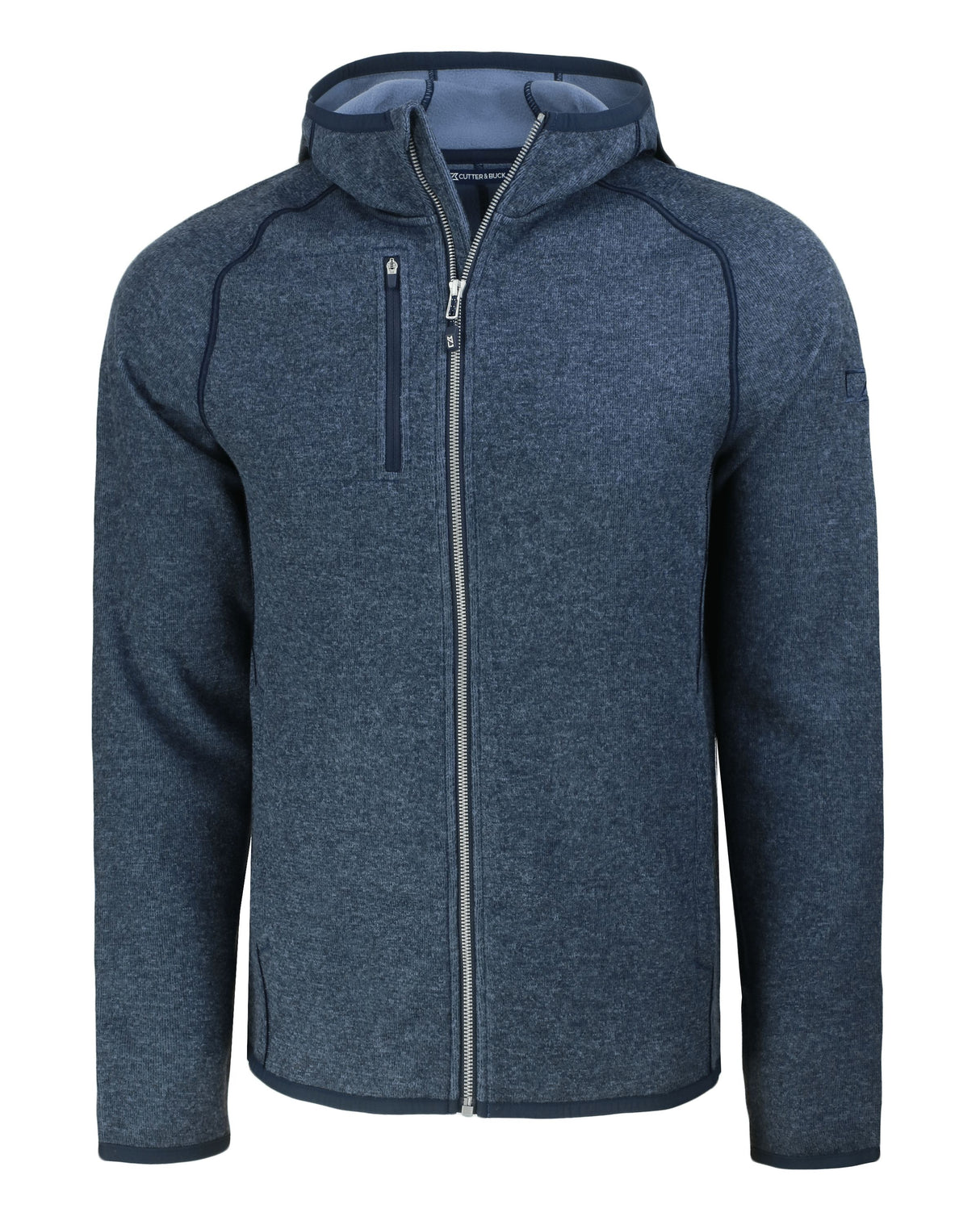 Cutter & Buck Men's Mainsail Sweater-Knit Full Zip Hooded Jacket-7