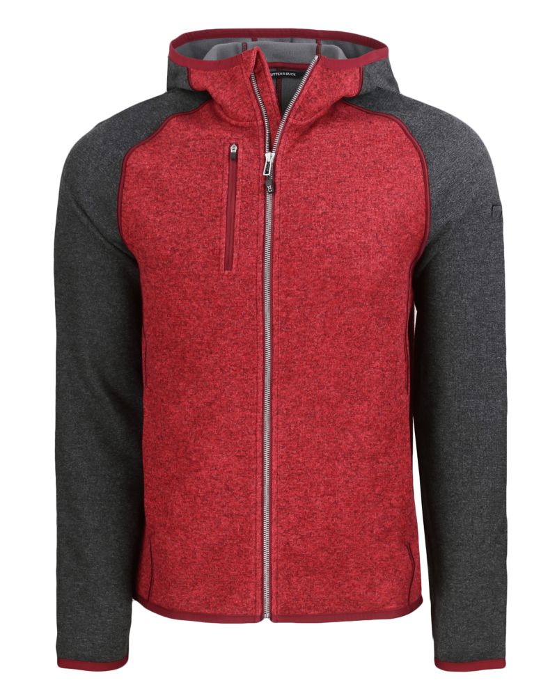 Cutter & Buck Men's Mainsail Sweater-Knit Full Zip Hooded Jacket-5