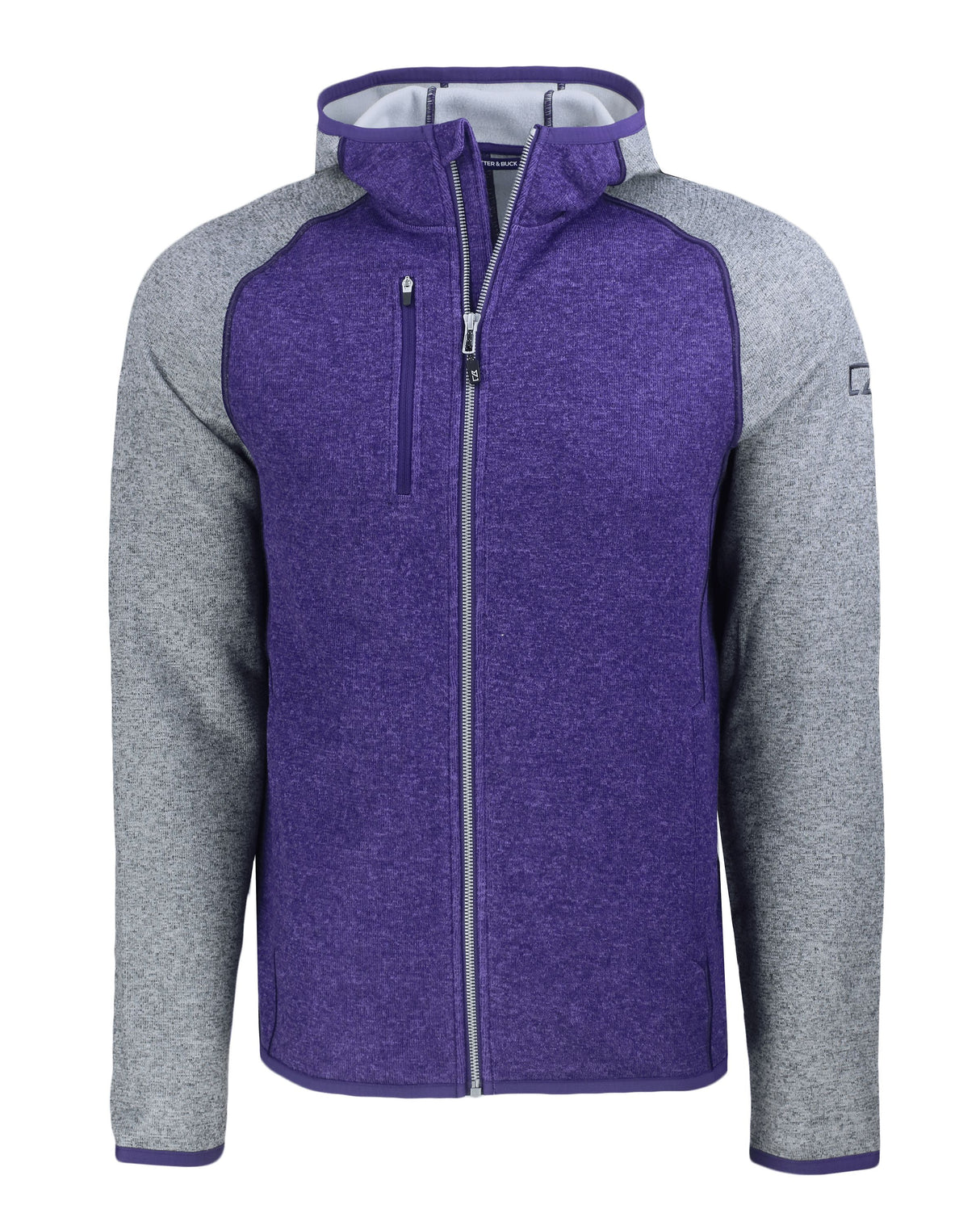 Cutter & Buck Men's Mainsail Sweater-Knit Full Zip Hooded Jacket-1