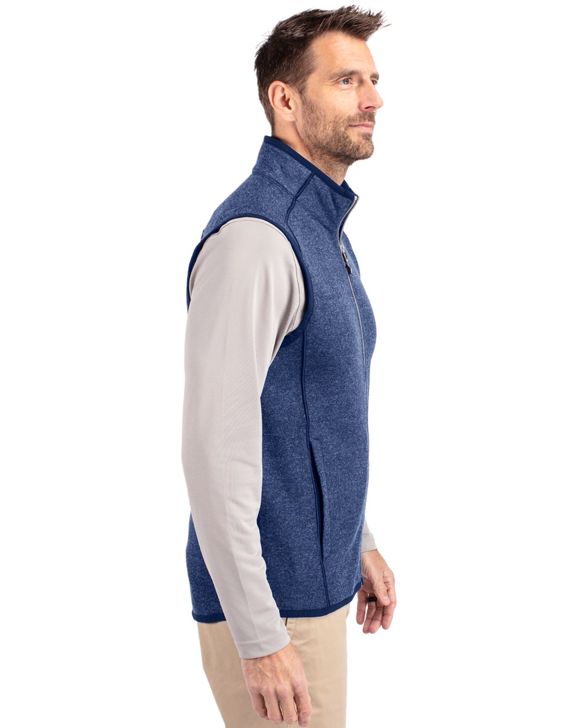 Cutter & Buck Men's Mainsail Sweater-Knit Full Zip Vest-5