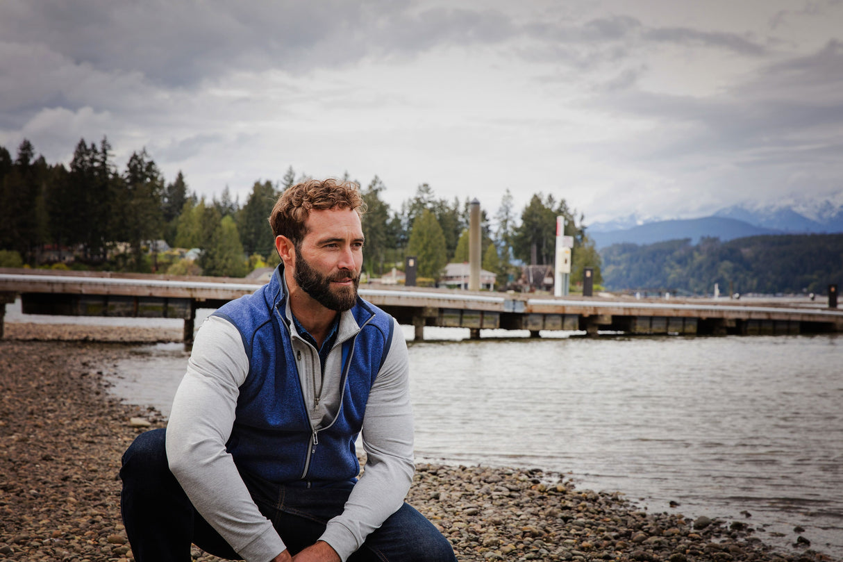 Cutter & Buck Men's Mainsail Sweater-Knit Full Zip Vest-12