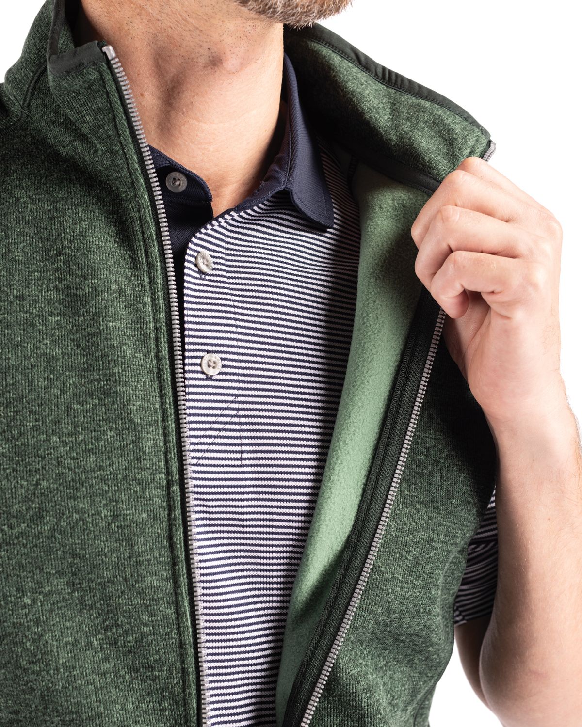 Cutter & Buck Men's Mainsail Sweater-Knit Full Zip Vest-7