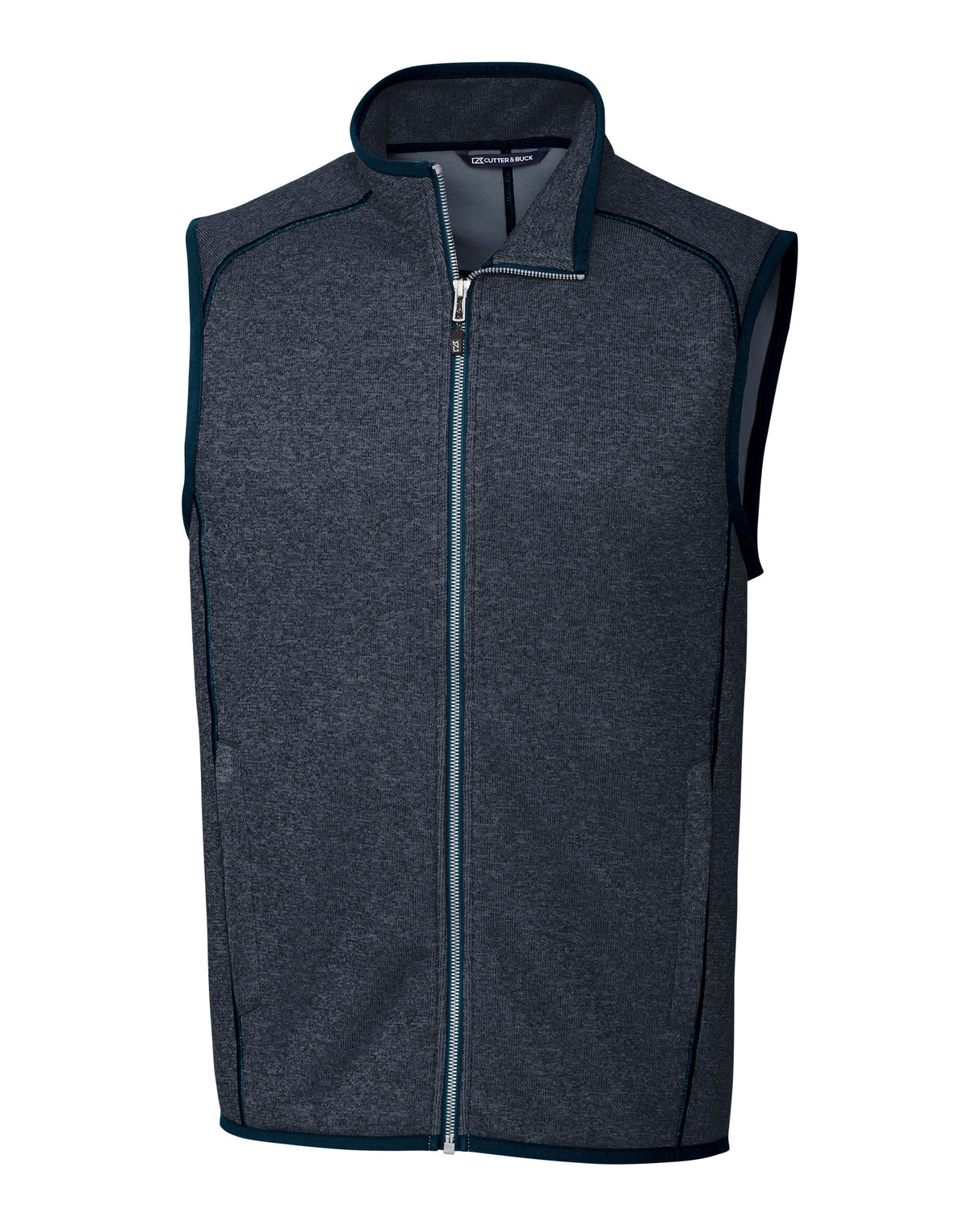 Cutter & Buck Men's Mainsail Sweater-Knit Full Zip Vest-1