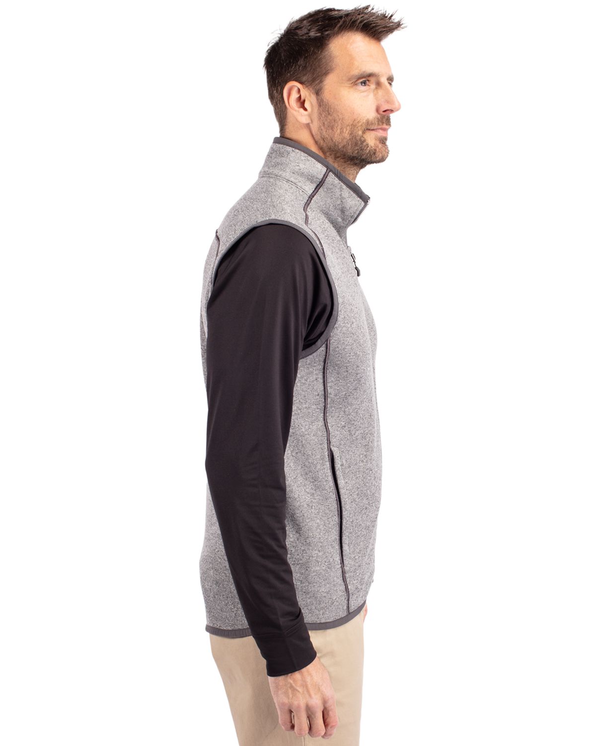 Cutter & Buck Men's Mainsail Sweater-Knit Full Zip Vest-8