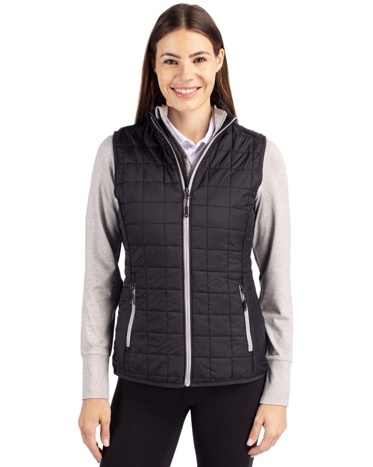 Cutter & Buck Women's Rainier Recycled Insulated Puffer Full Zip Vest-2