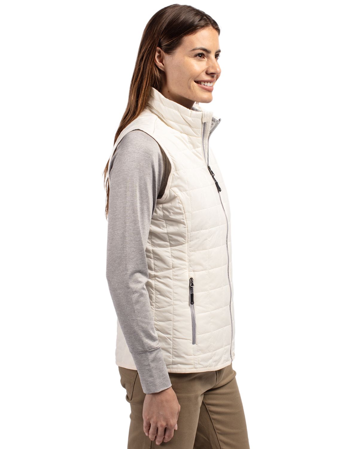 Cutter & Buck Women's Rainier Recycled Insulated Puffer Full Zip Vest-6
