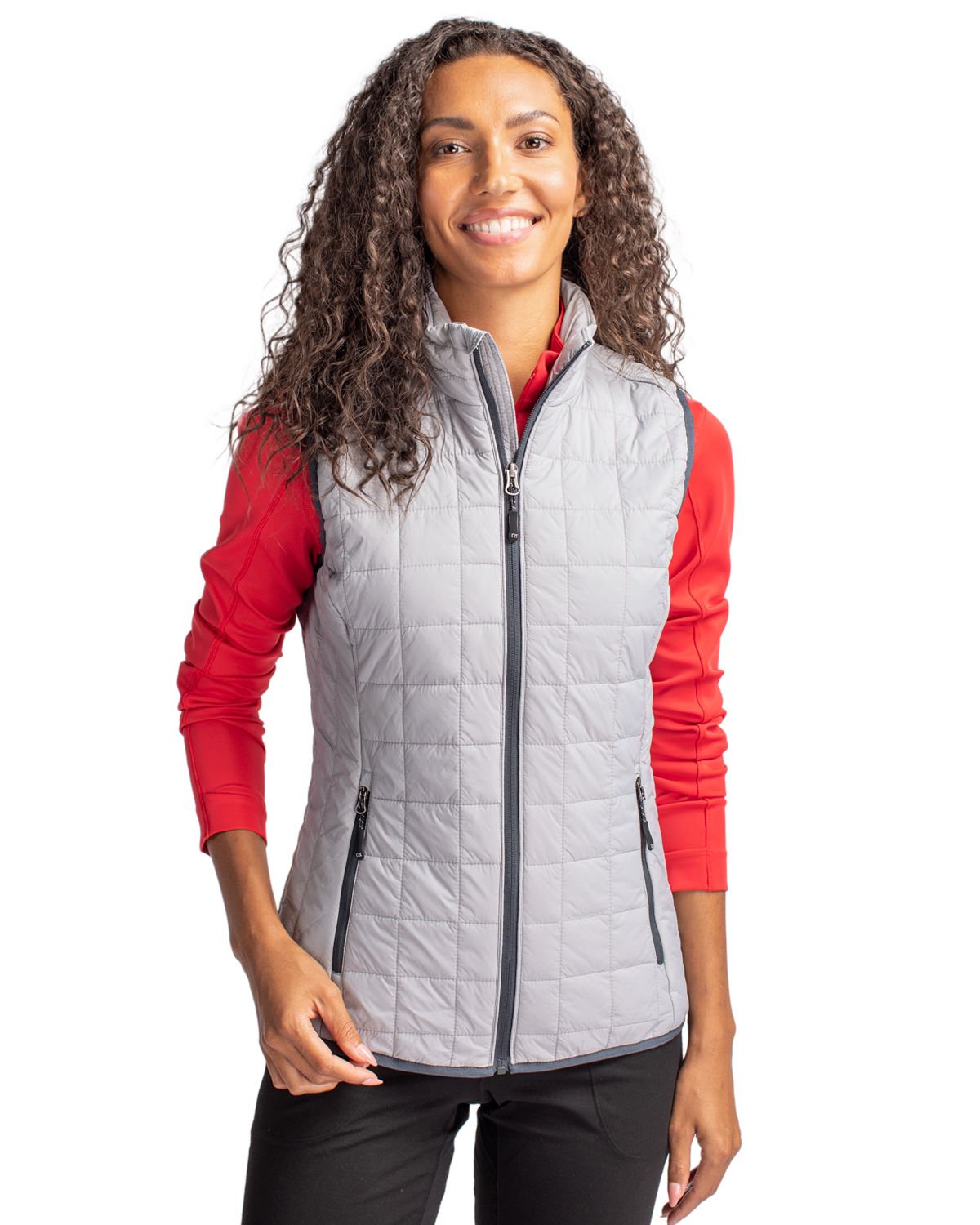 Cutter & Buck Women's Rainier Recycled Insulated Puffer Full Zip Vest-10