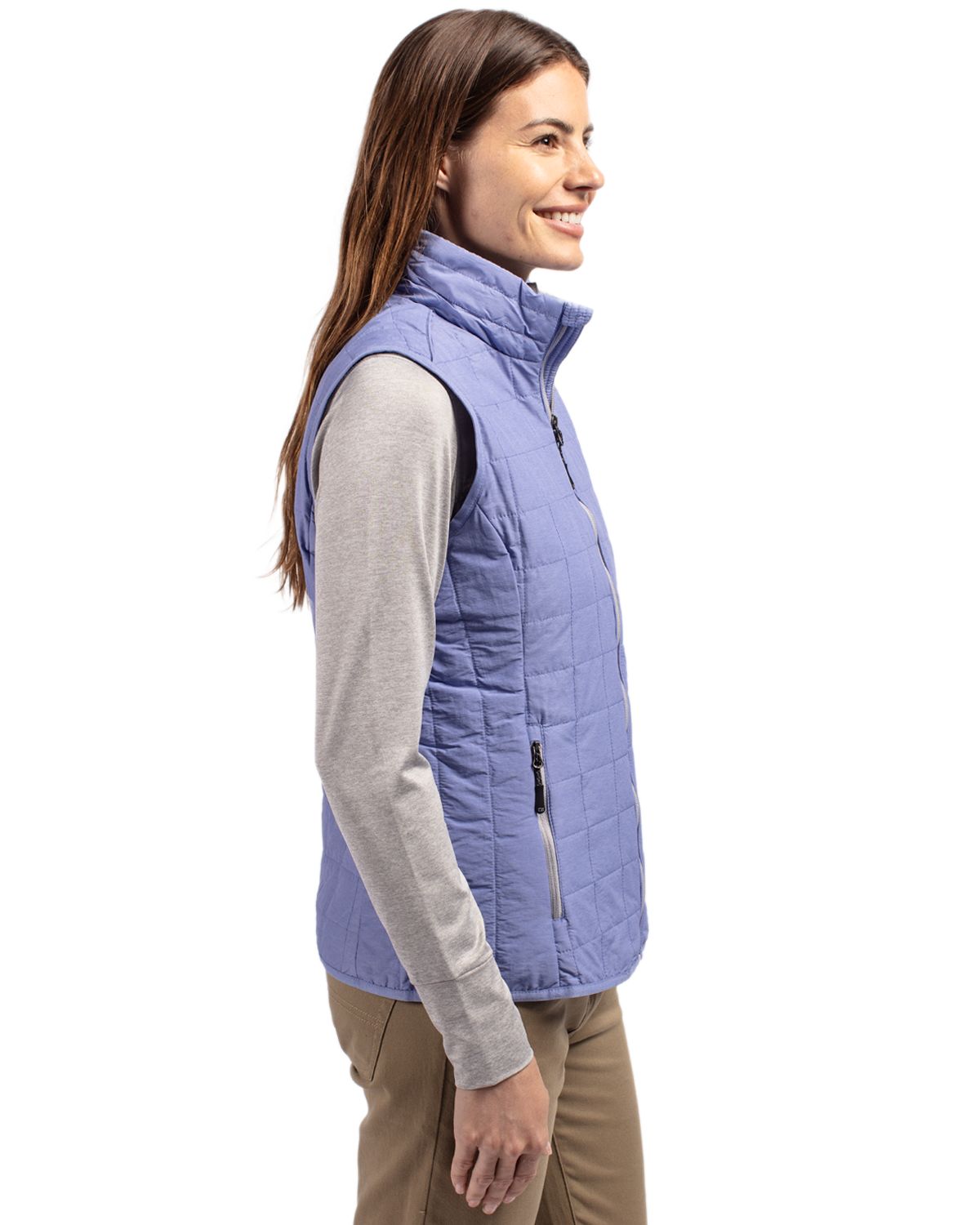Cutter & Buck Women's Rainier Recycled Insulated Puffer Full Zip Vest-3