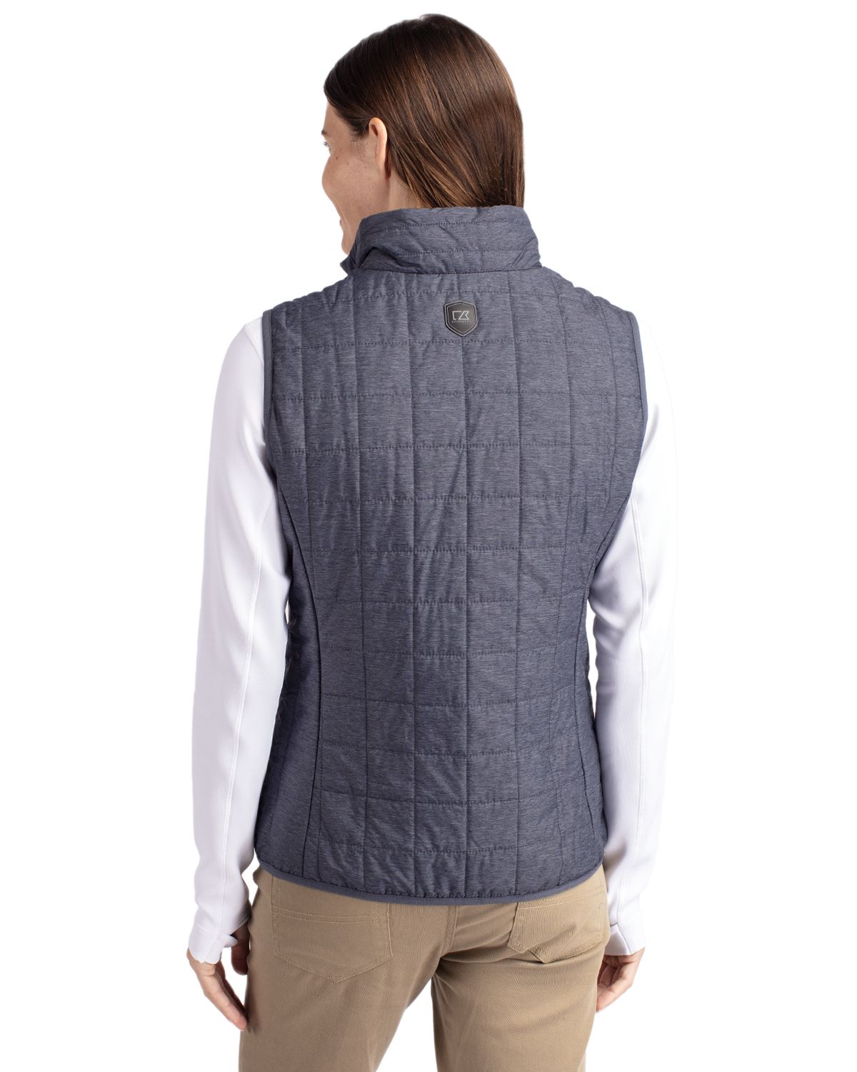 Cutter & Buck Women's Rainier Recycled Insulated Puffer Full Zip Vest-7