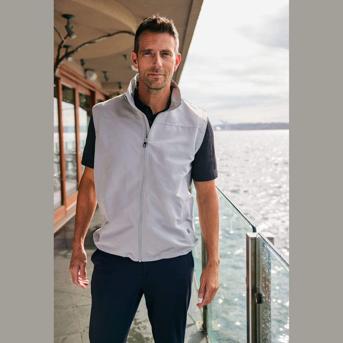 Cutter & Buck Men's Charter Big & Tall Full Zip Vest-4