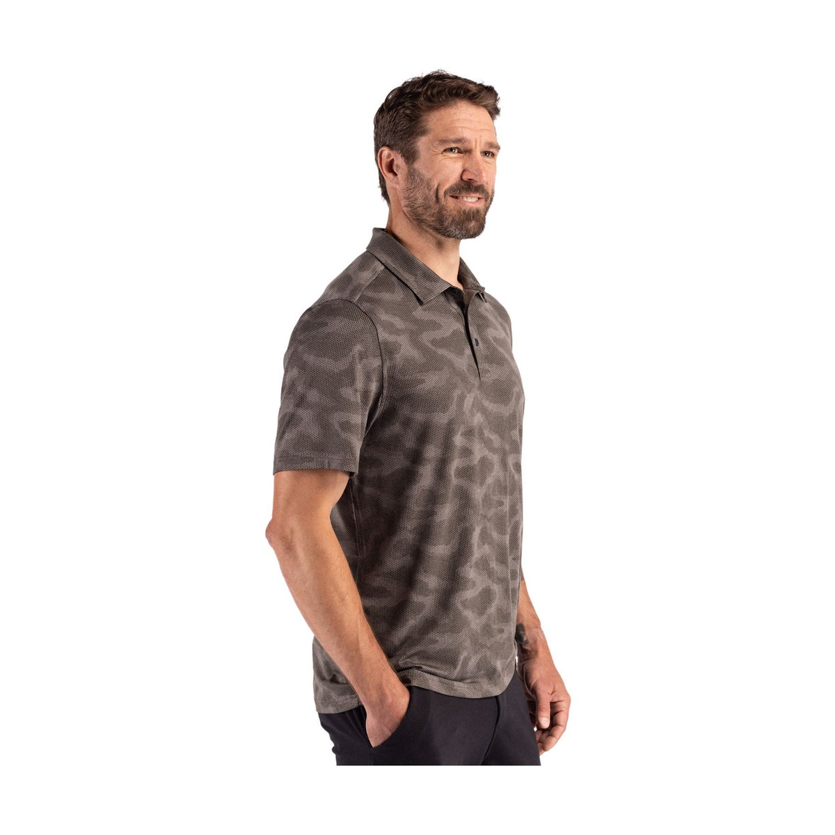 Cutter & Buck Men's Coastline Recycled Double Peached Camo Print Polo-4