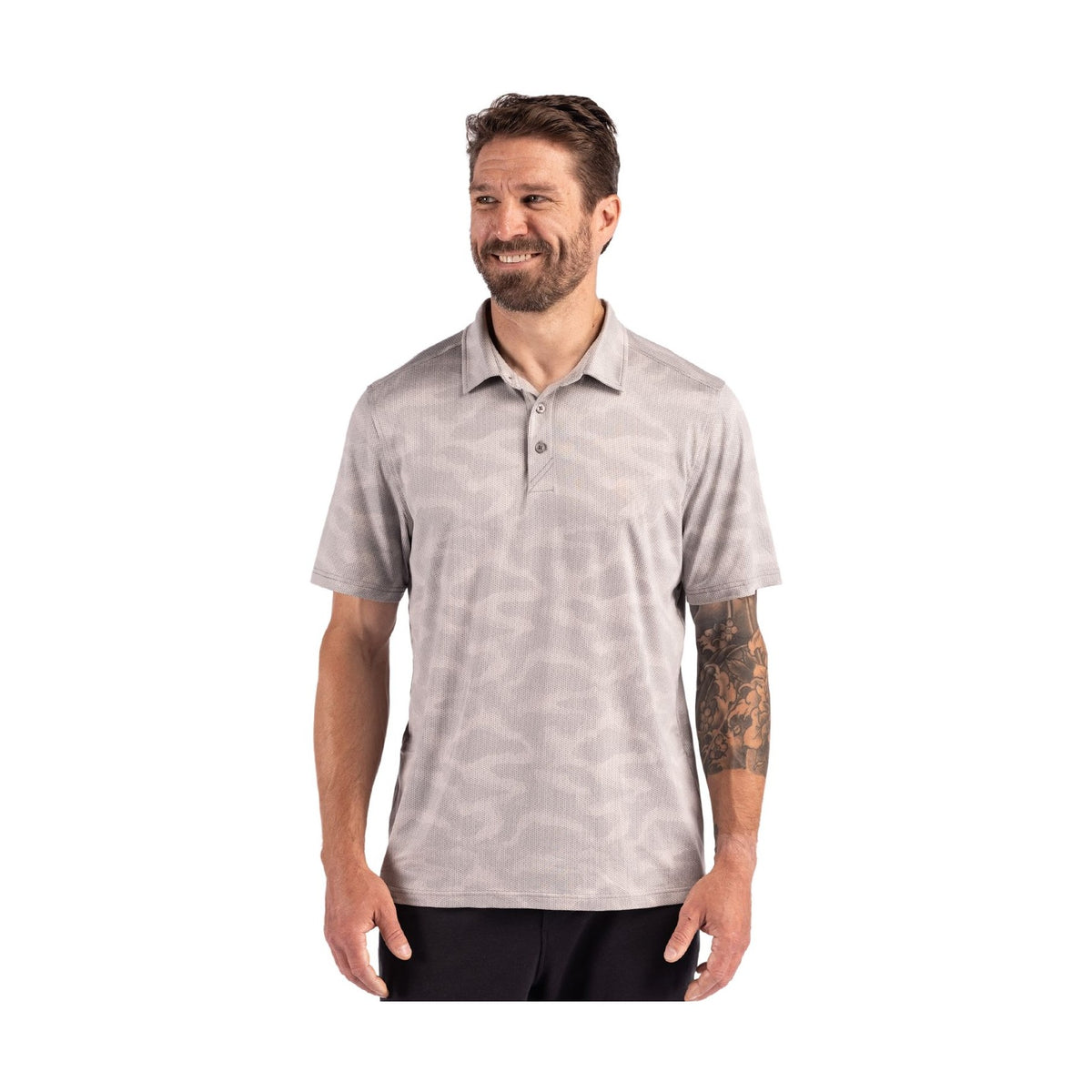 Cutter & Buck Men's Coastline Recycled Double Peached Camo Print Polo-1