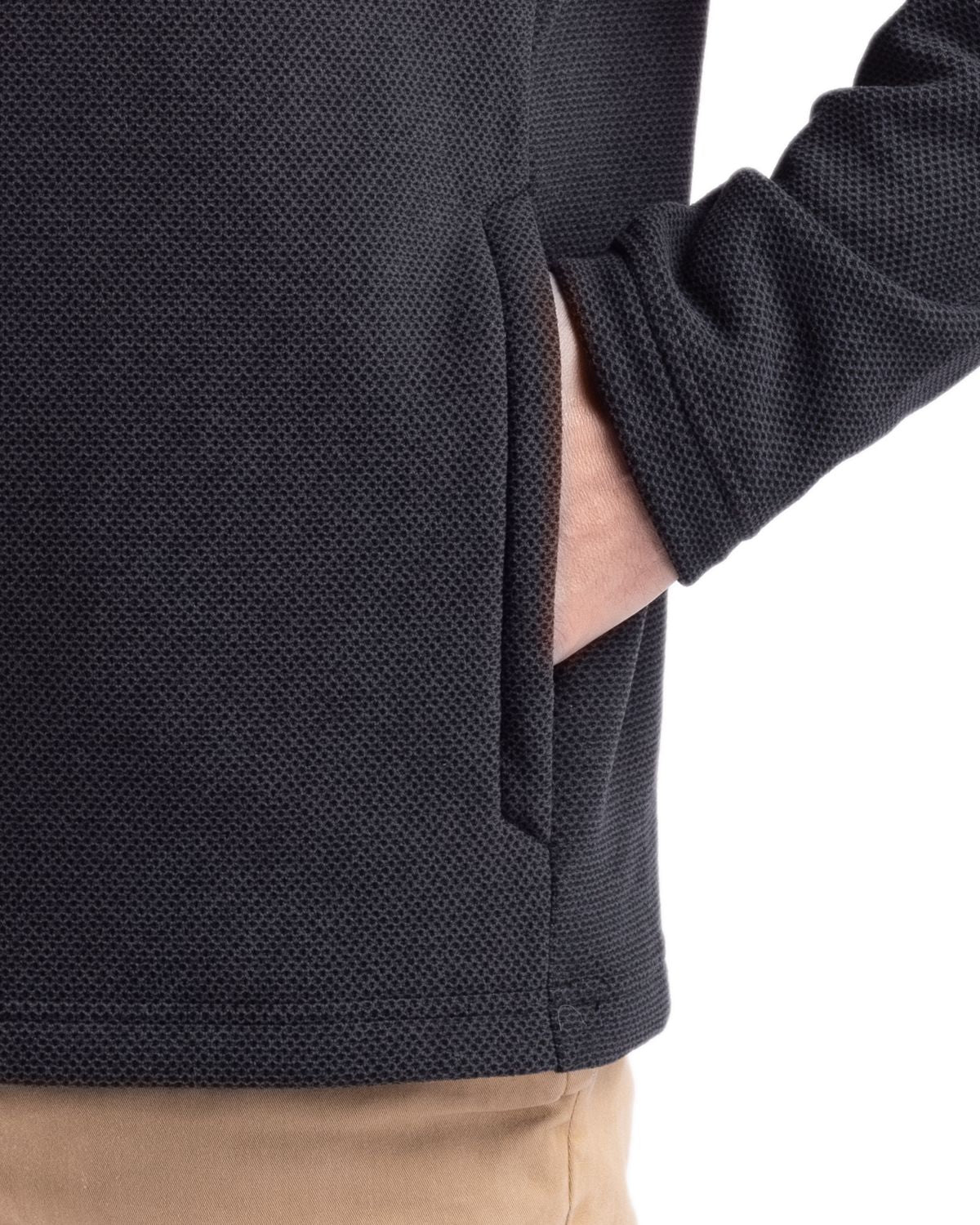 Cutter & Buck Men's Hunts Point Recycled Fleece Hybrid Snap Placket Pullover-6