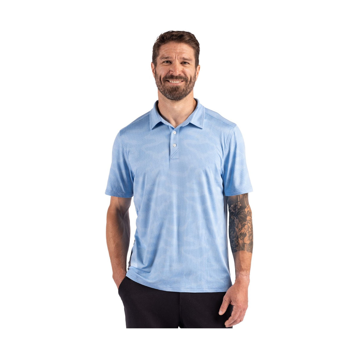 Cutter & Buck Men's Coastline Recycled Double Peached Camo Print Polo-3