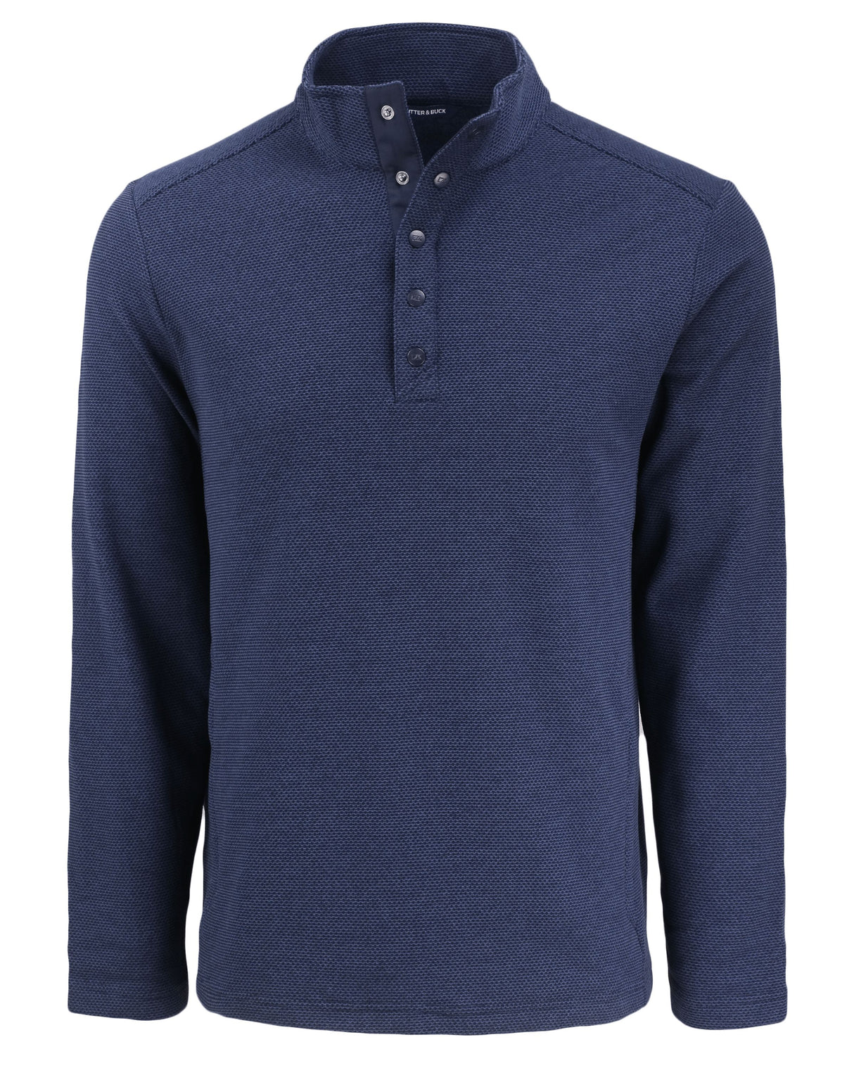 Cutter & Buck Men's Hunts Point Recycled Fleece Hybrid Snap Placket Pullover-8