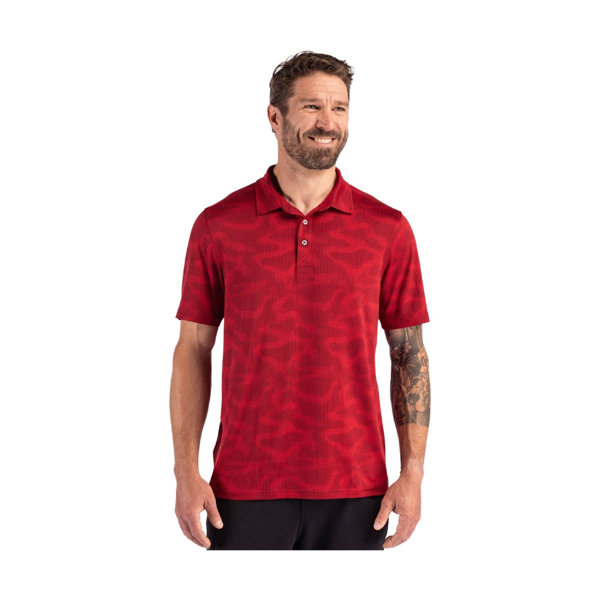 Cutter & Buck Men's Coastline Recycled Double Peached Camo Print Polo-1