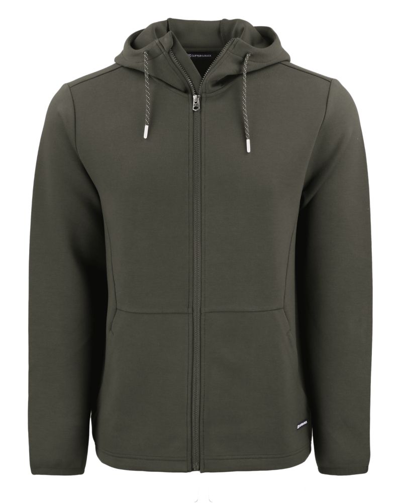 Cutter & Buck Men's Roam Recycled Buttery-Soft Knit Full Zip Hooded Jacket-8