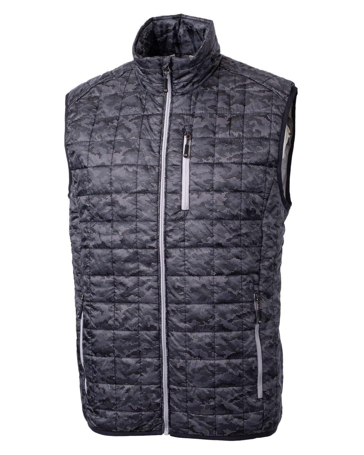 Cutter & Buck Men's Rainier Recycled Insulated Printed Puffer Full Zip Vest-7