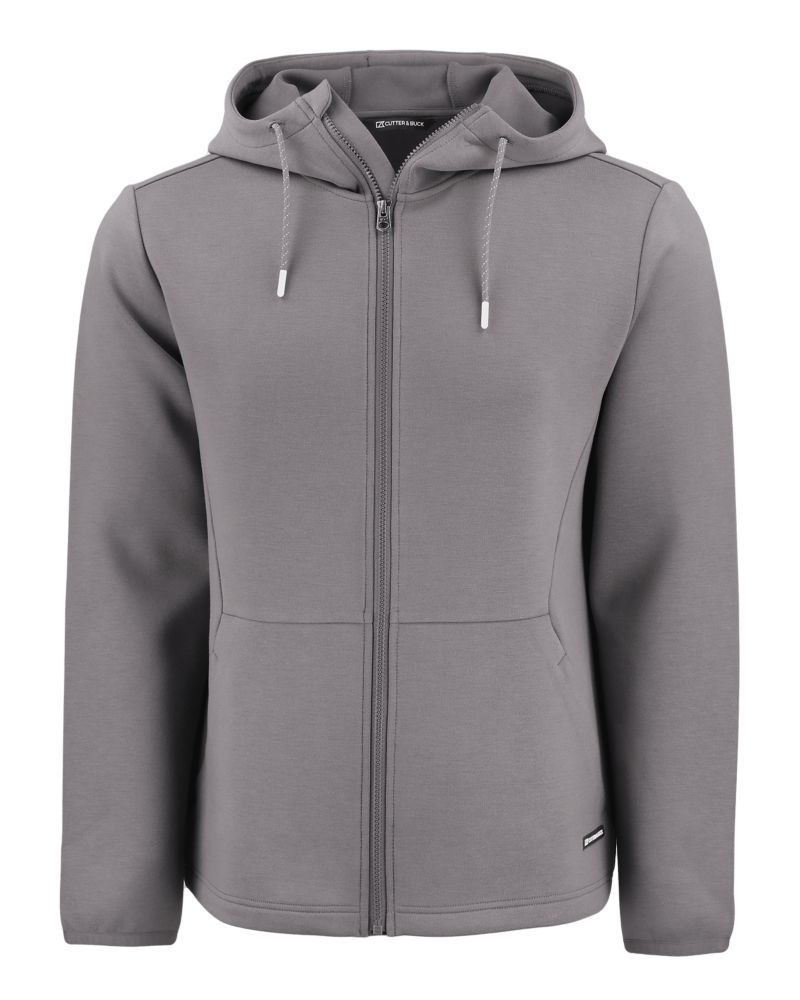 Cutter & Buck Men's Roam Recycled Buttery-Soft Knit Full Zip Hooded Jacket-5