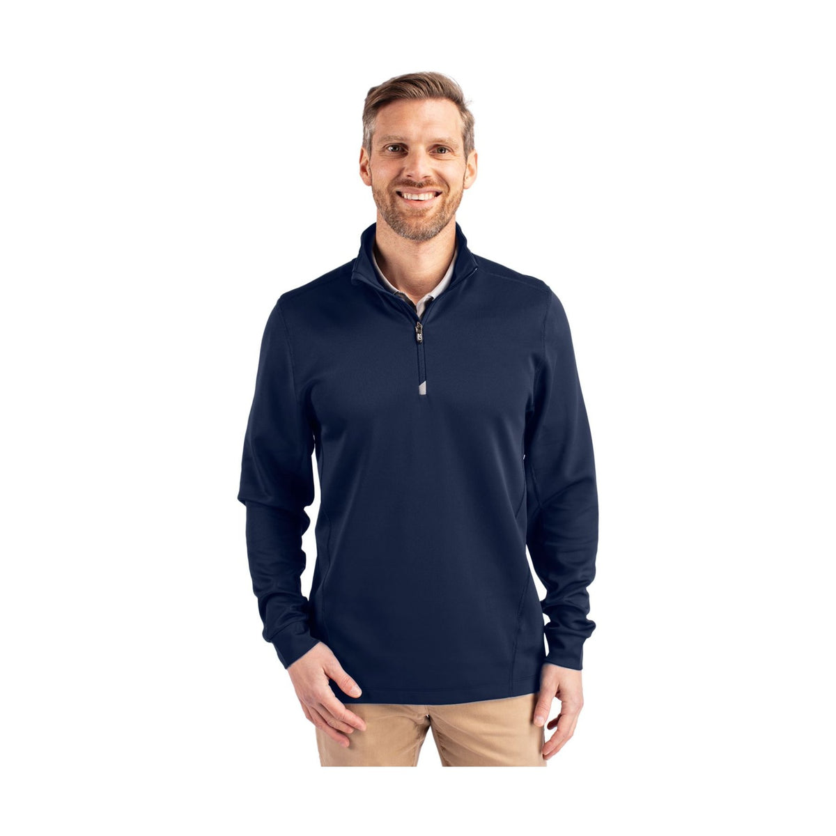 Cutter & Buck Men's Traverse Big & Tall Quarter Zip Pullover-5