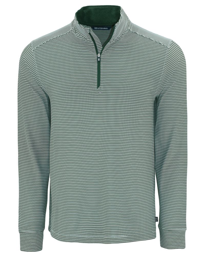 Cutter & Buck Men's Forge Recycled Double Stripe Four-Way Stretch Quarter Zip Pullover-5