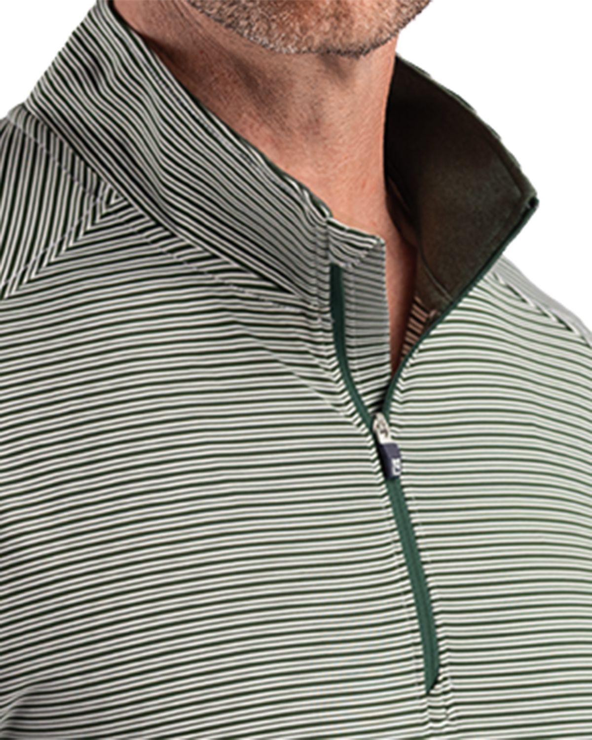 Cutter & Buck Men's Forge Recycled Double Stripe Four-Way Stretch Quarter Zip Pullover-7