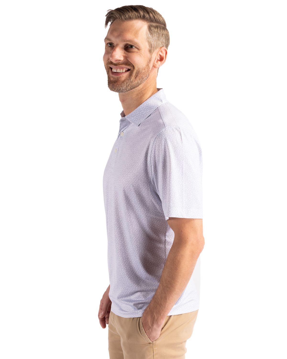 Cutter & Buck Men's Pike Recycled Pebble Print Polo-7