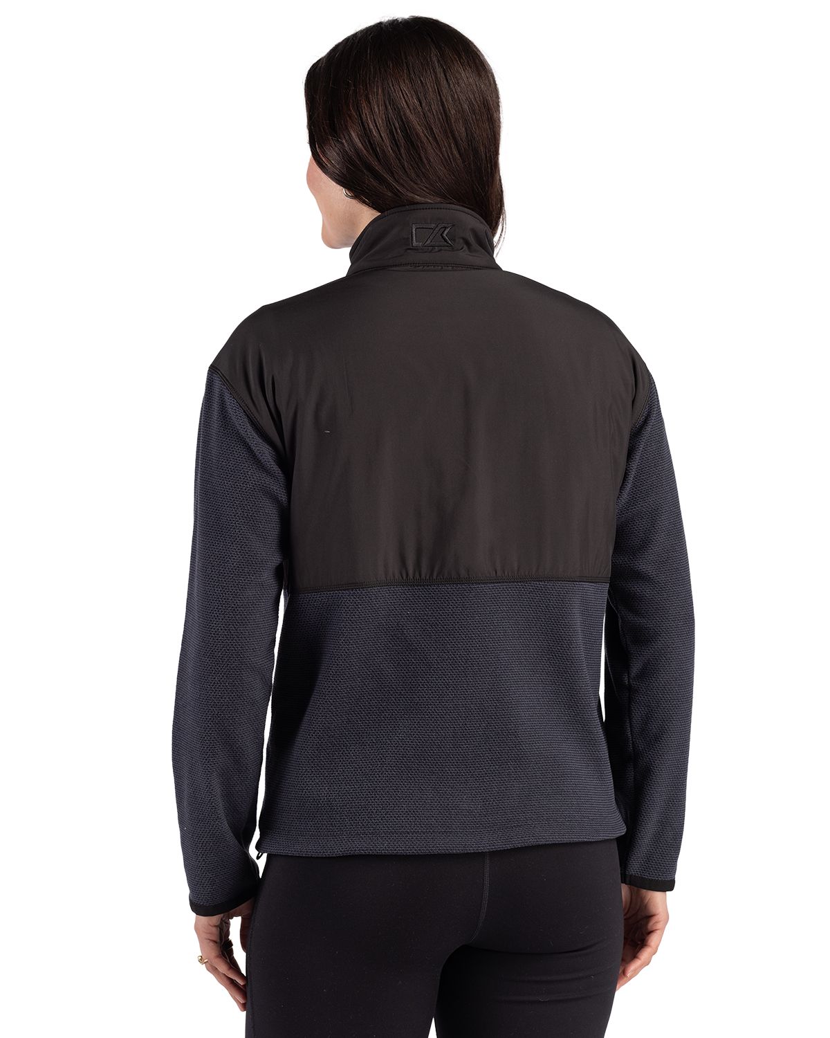 Cutter & Buck Women's Hunts Point Recycled Fleece Hybrid Full Zip Jacket-4
